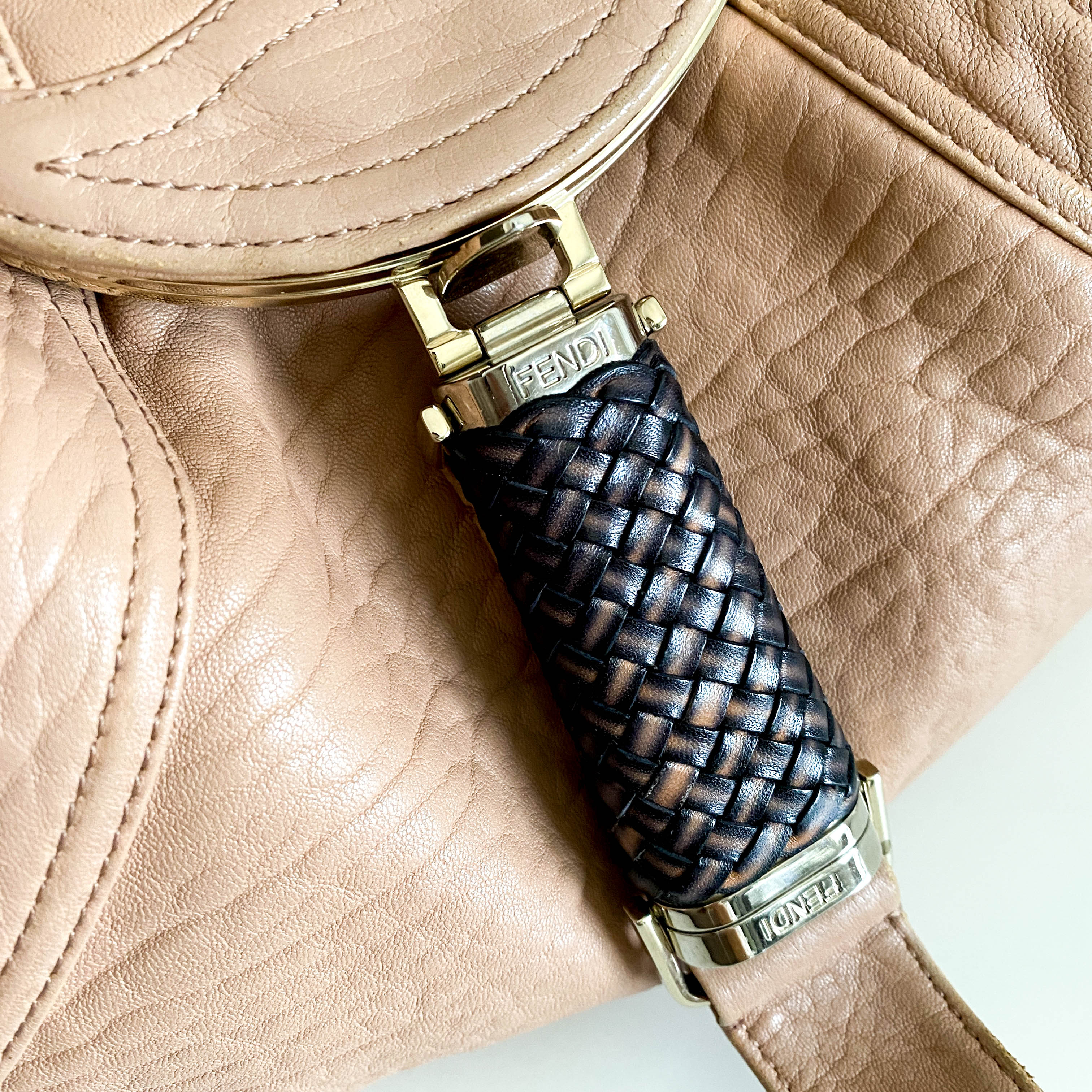 Spy Dust Pink Leather Shoulder Bag