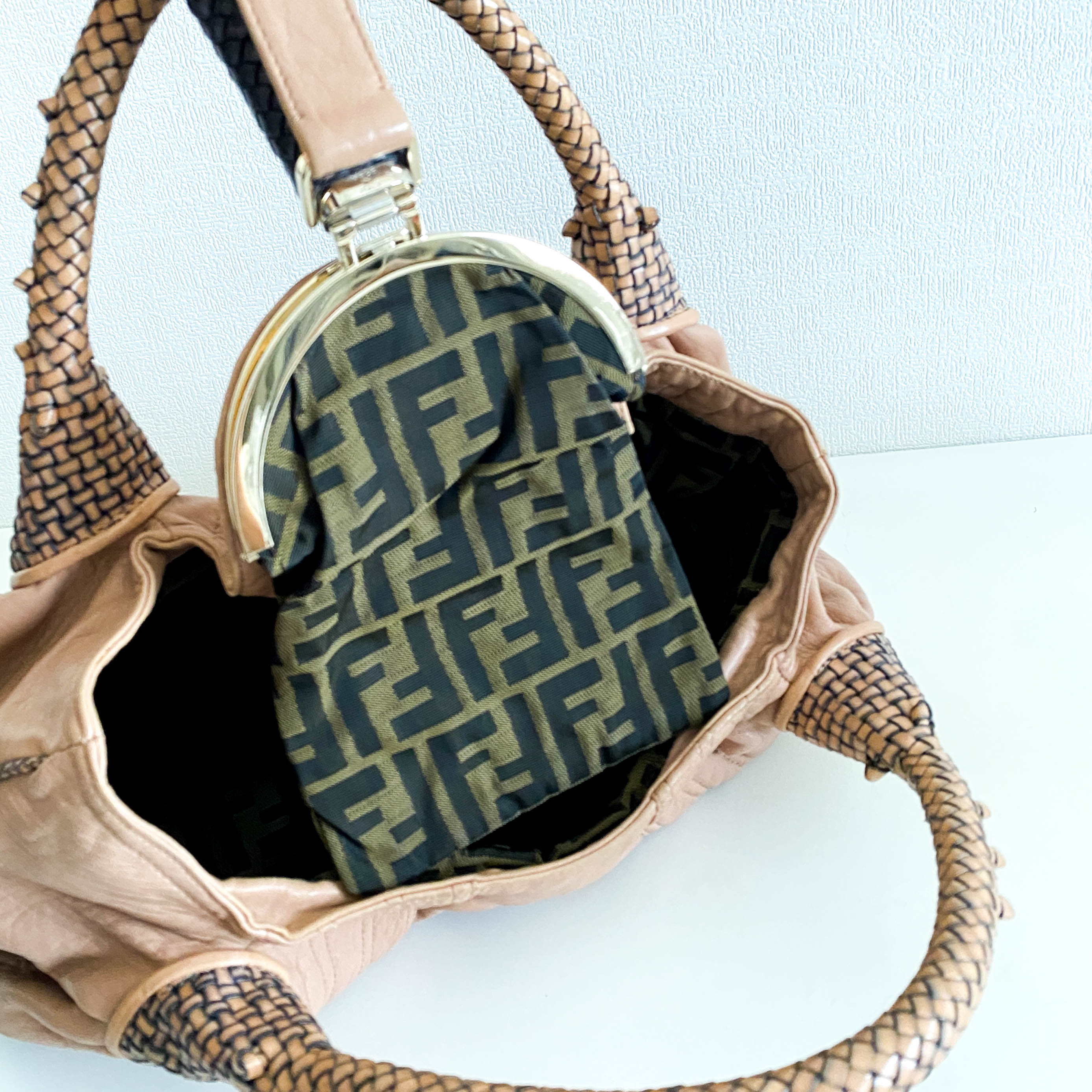 Spy Dust Pink Leather Shoulder Bag