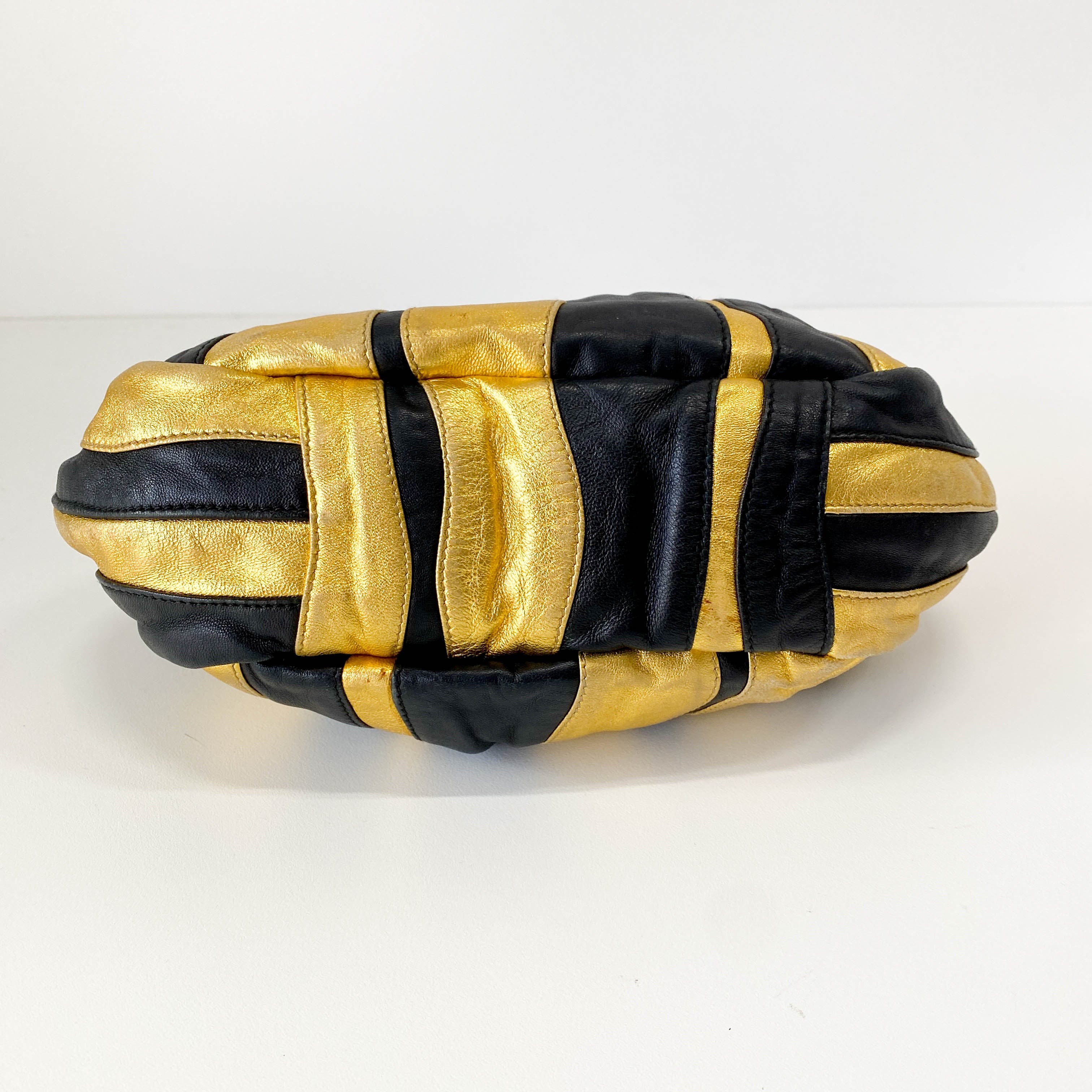 Nappa Stripes Gold/Black Bag