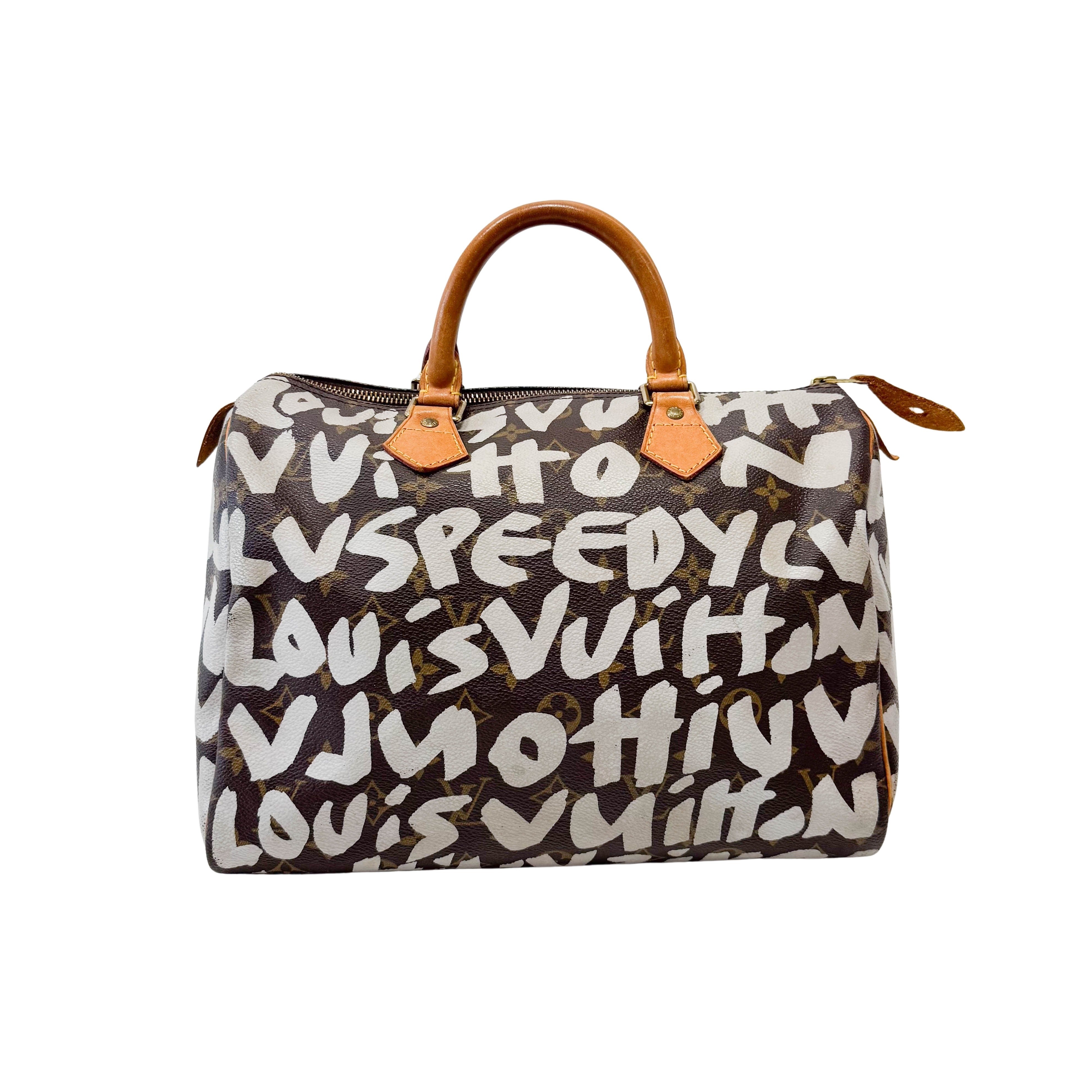 Stephen Sprouse Monogram Graffiti Speedy 30 White