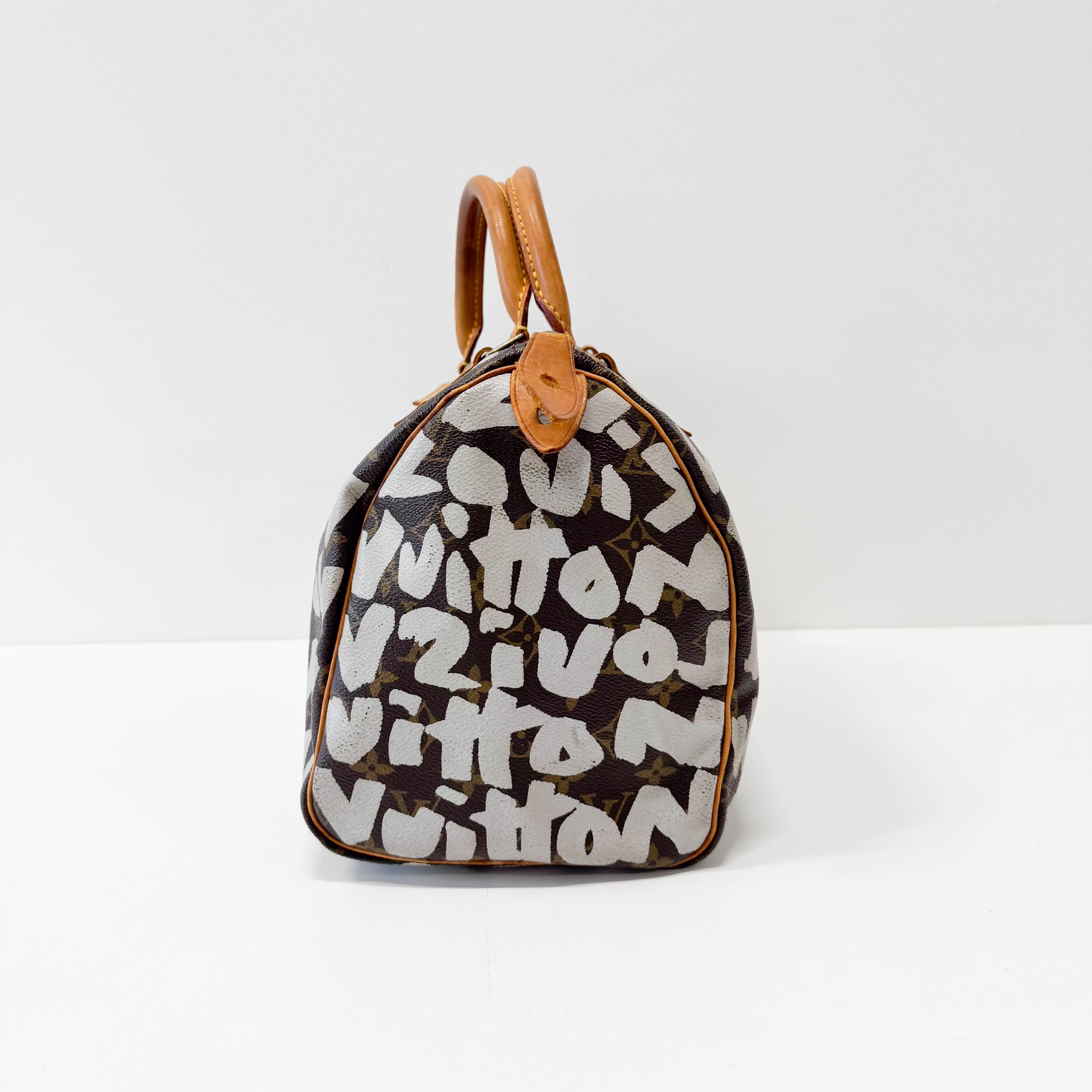 Stephen Sprouse Monogram Graffiti Speedy 30 White