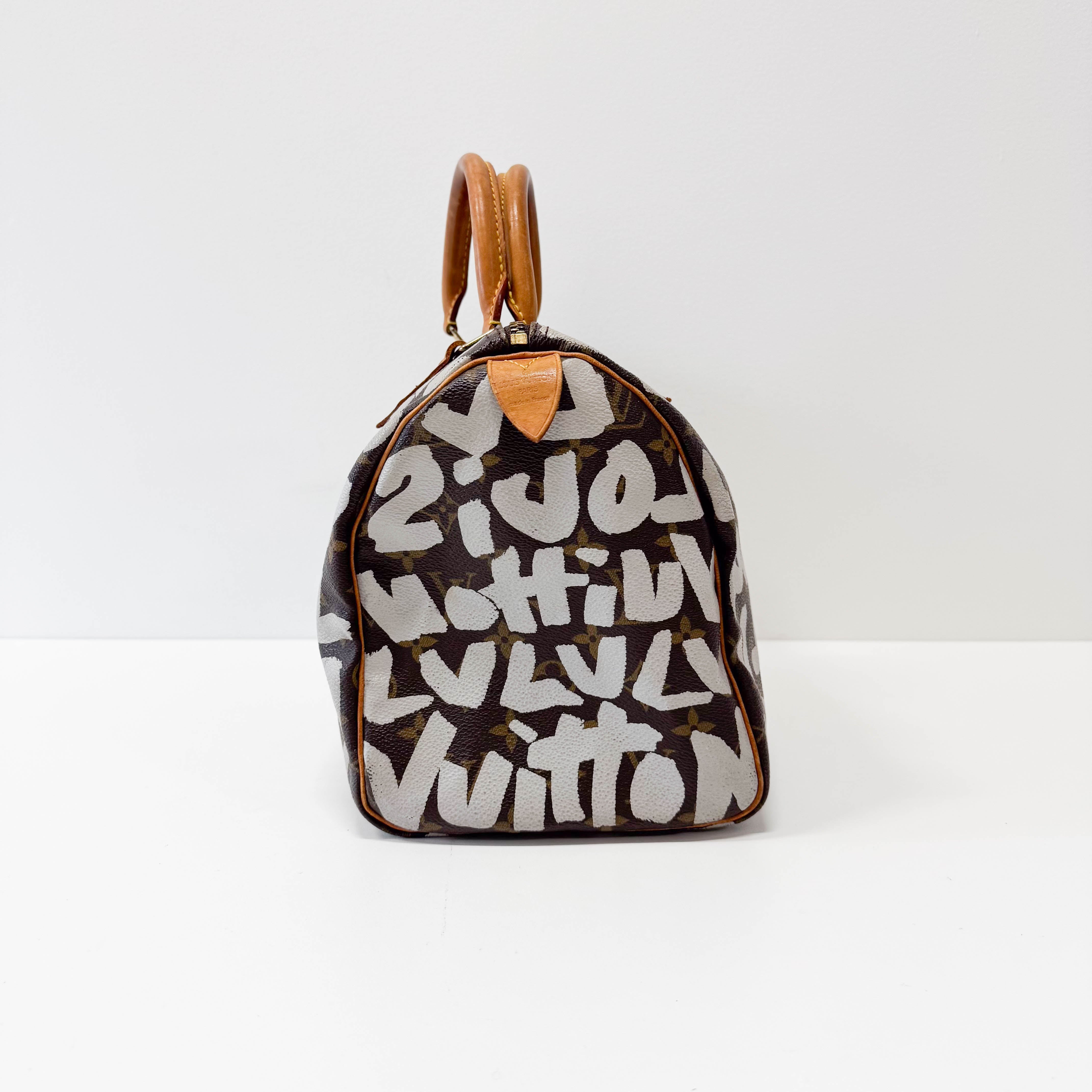 Stephen Sprouse Monogram Graffiti Speedy 30 White