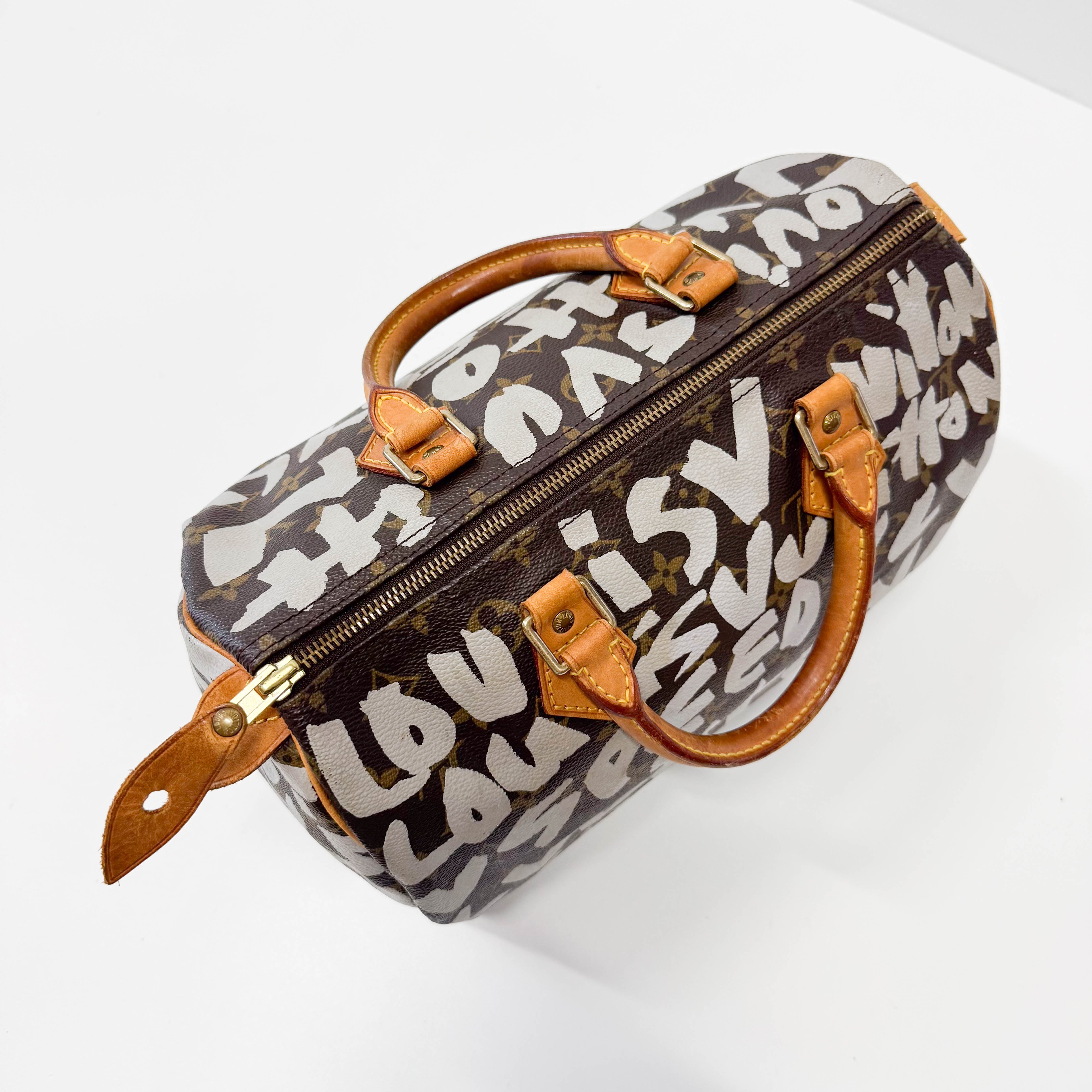 Stephen Sprouse Monogram Graffiti Speedy 30 White