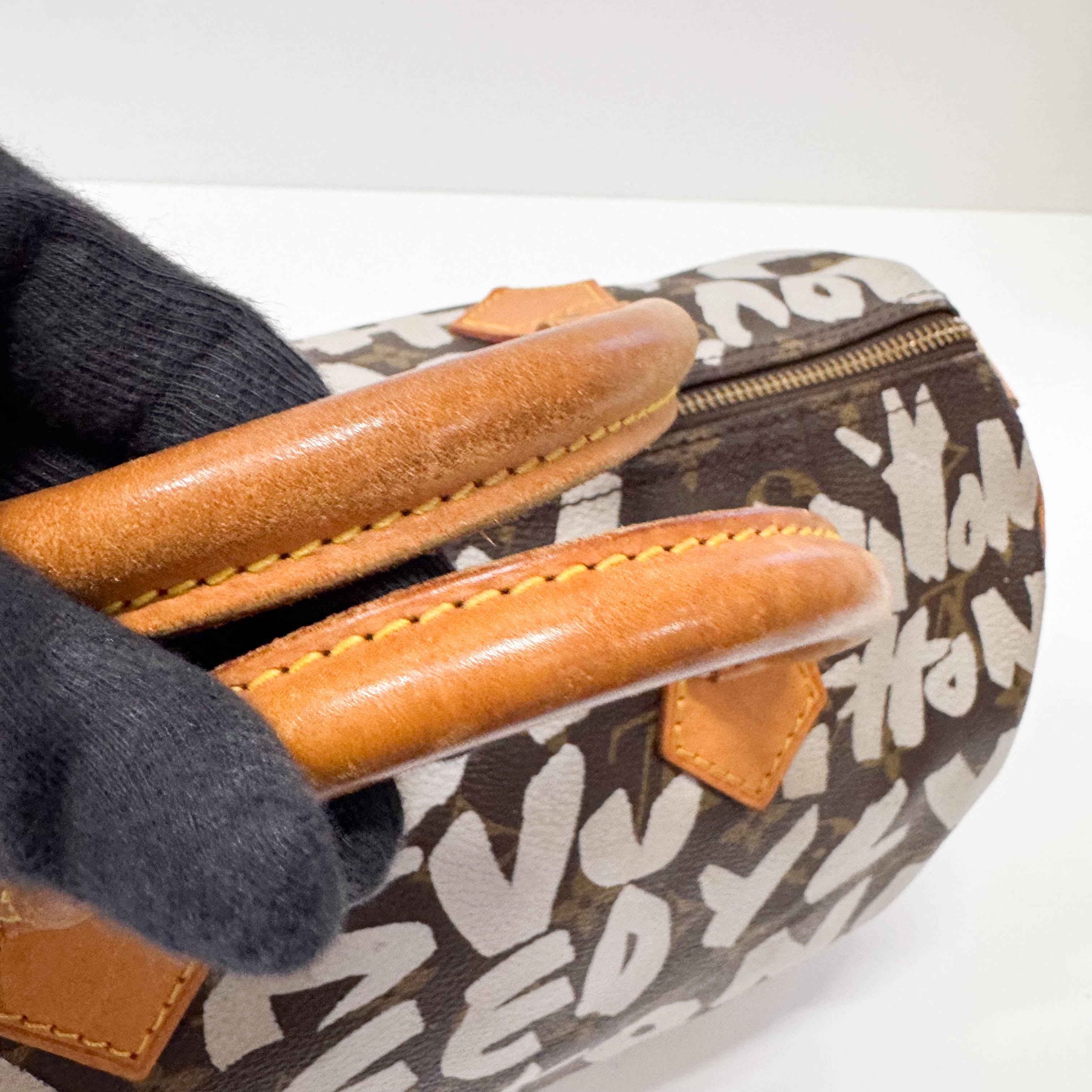 Stephen Sprouse Monogram Graffiti Speedy 30 White