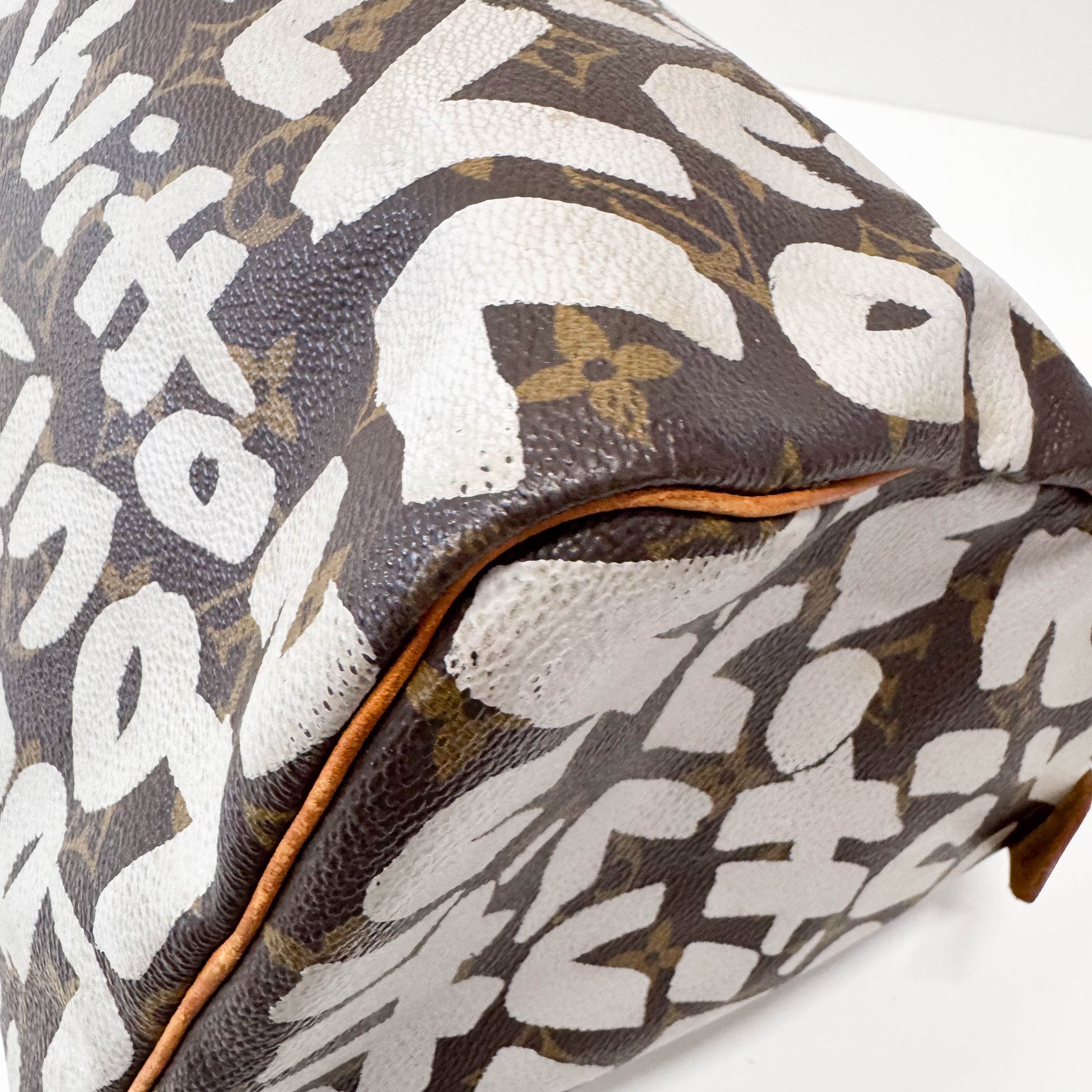 Stephen Sprouse Monogram Graffiti Speedy 30 White