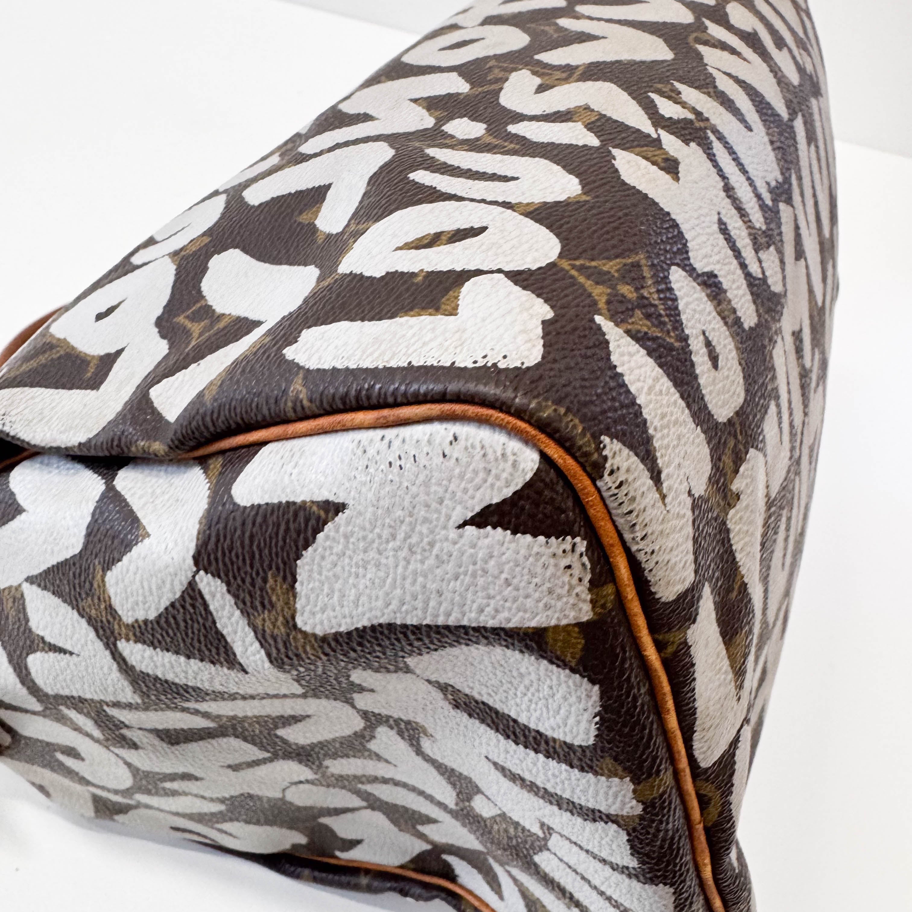 Stephen Sprouse Monogram Graffiti Speedy 30 White