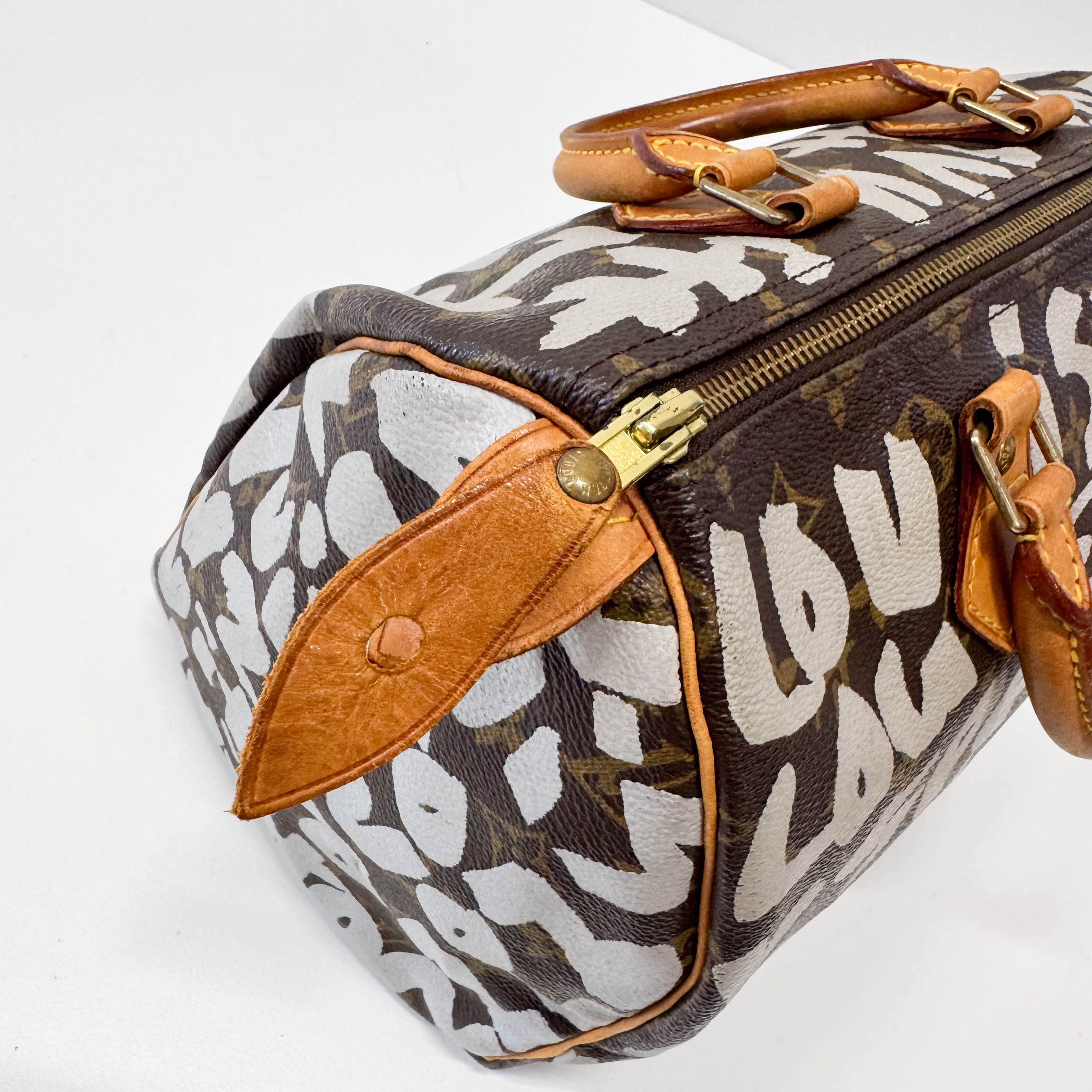 Stephen Sprouse Monogram Graffiti Speedy 30 White