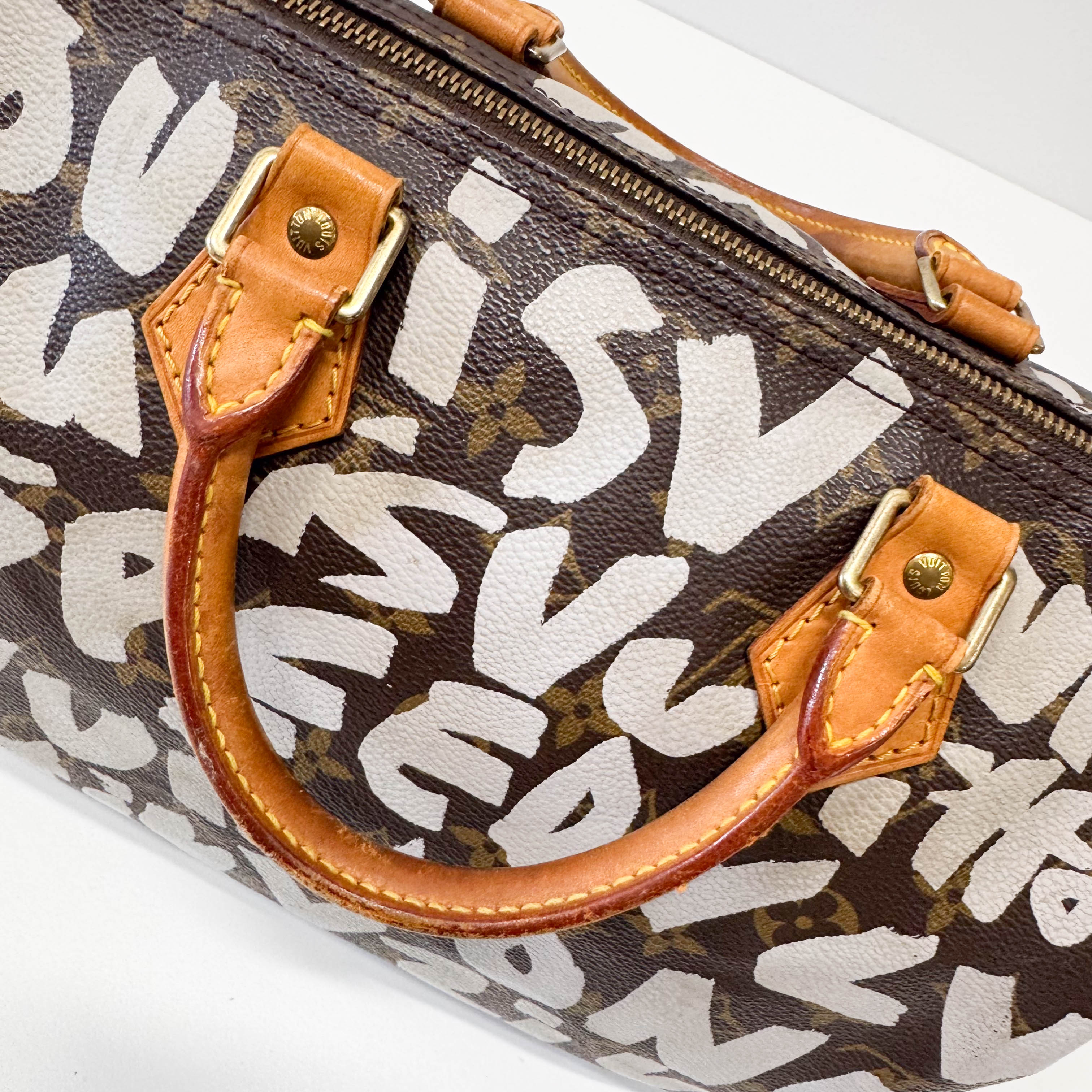 Stephen Sprouse Monogram Graffiti Speedy 30 White