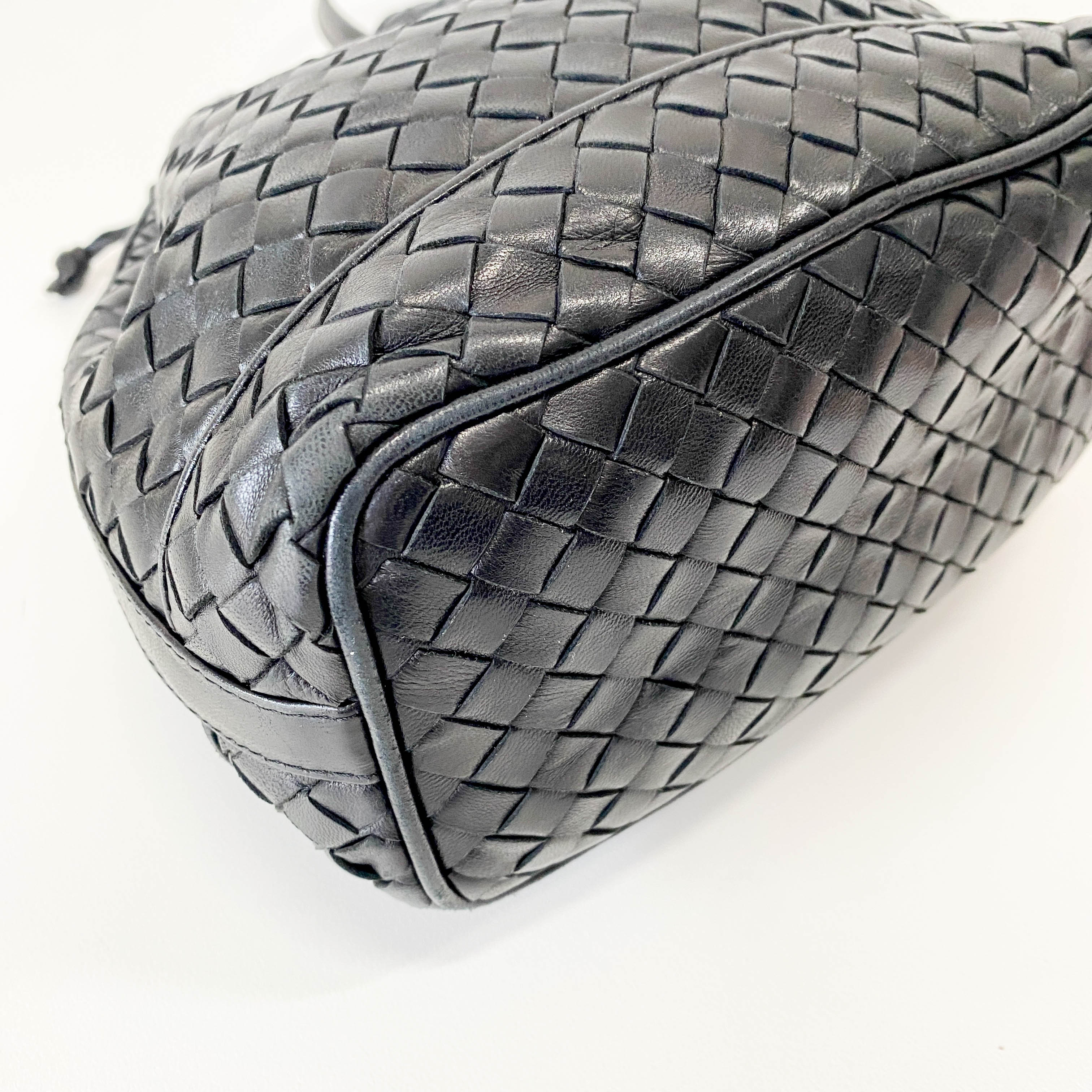 Intrecciato Black Bucket Bag