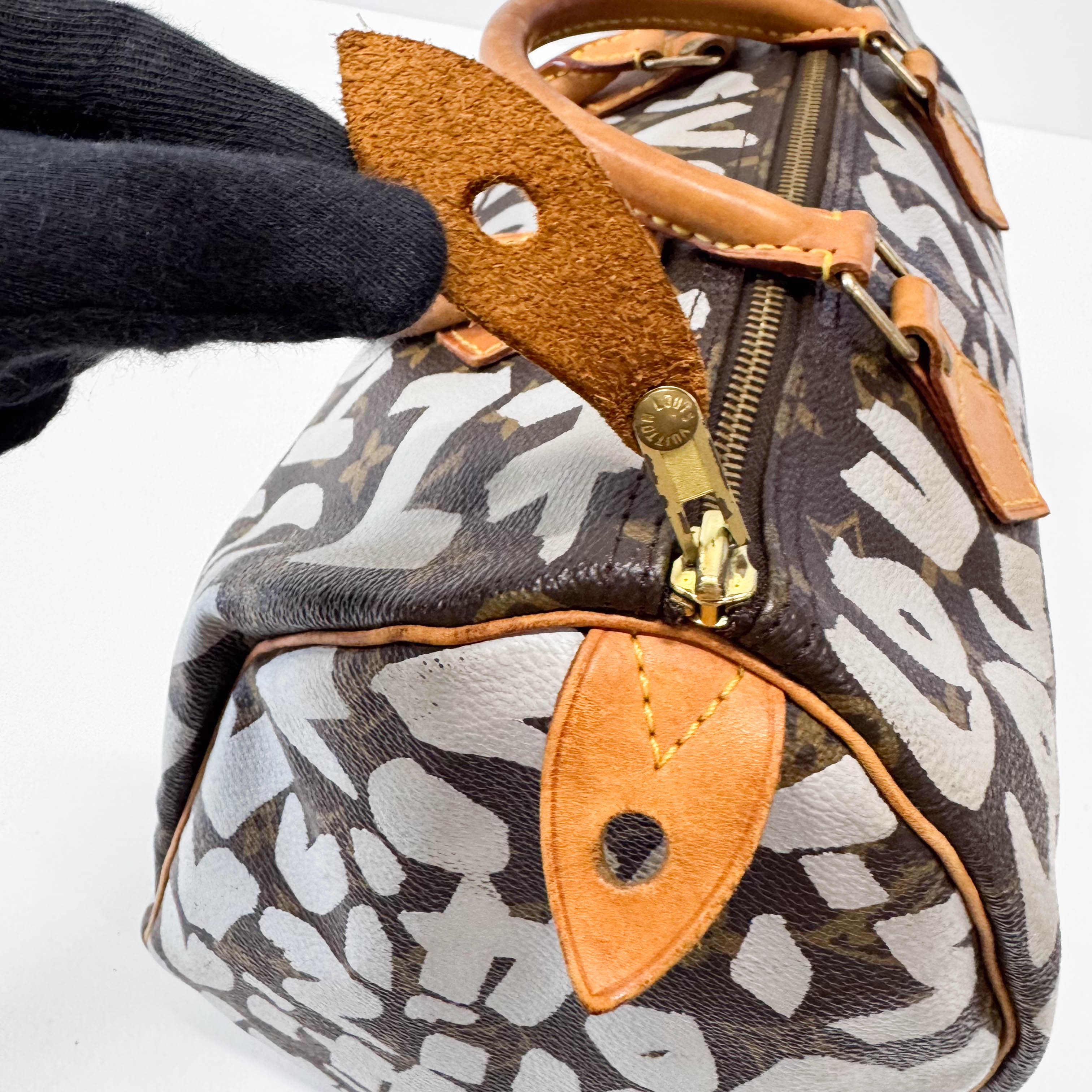 Stephen Sprouse Monogram Graffiti Speedy 30 White