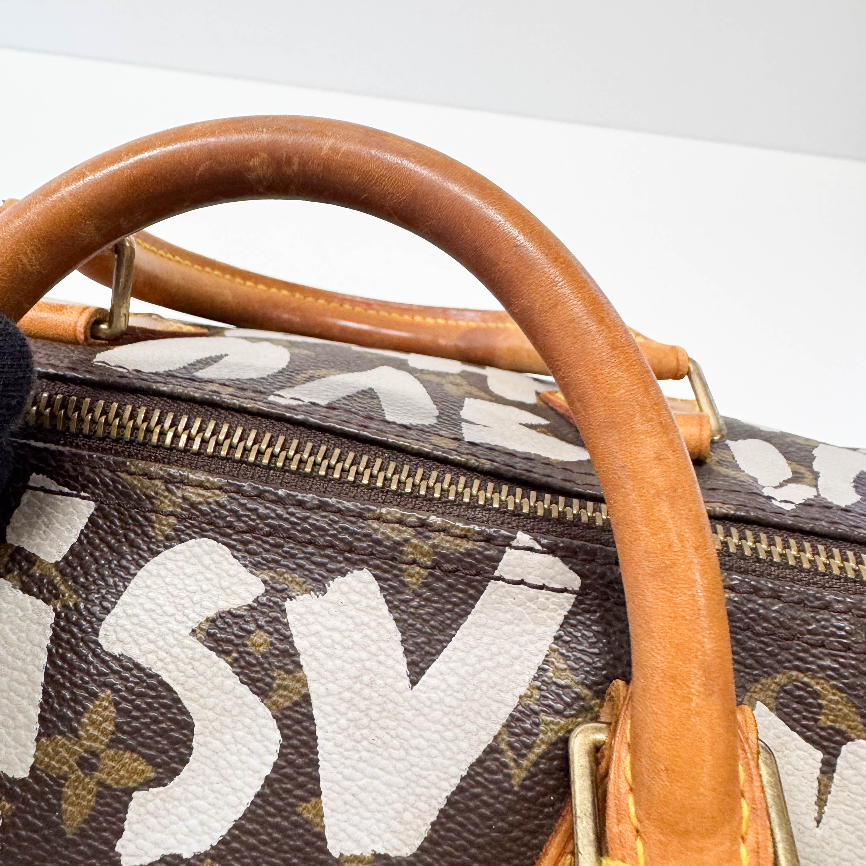 Stephen Sprouse Monogram Graffiti Speedy 30 White