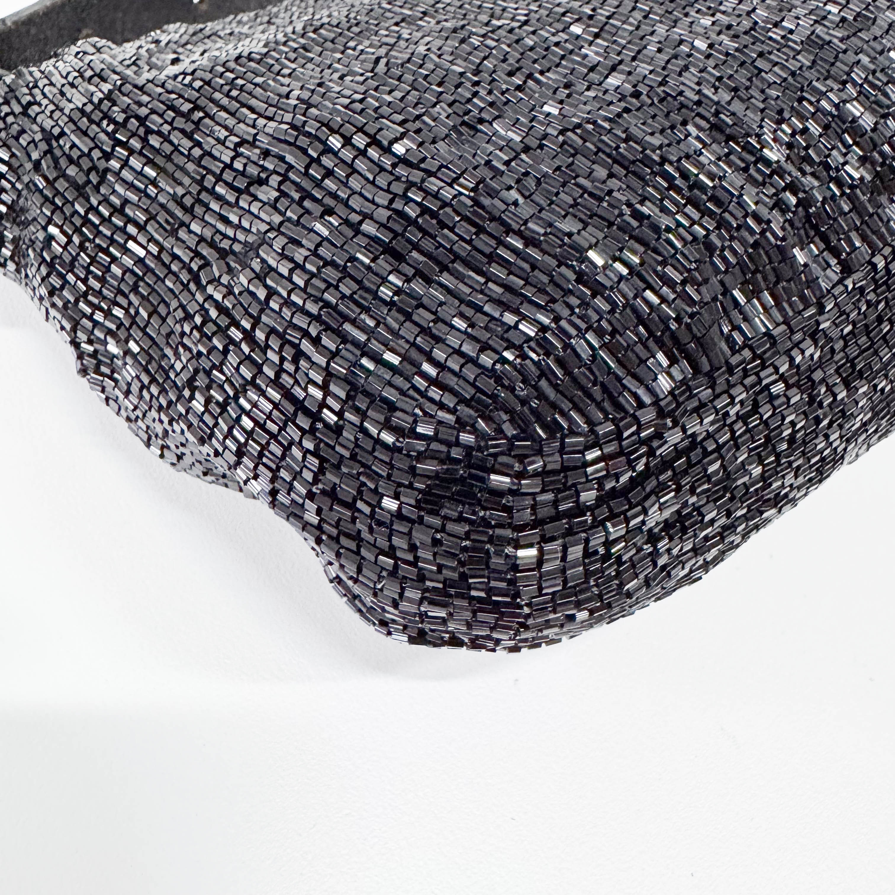 Baguette Black Beads Shoulder Bag