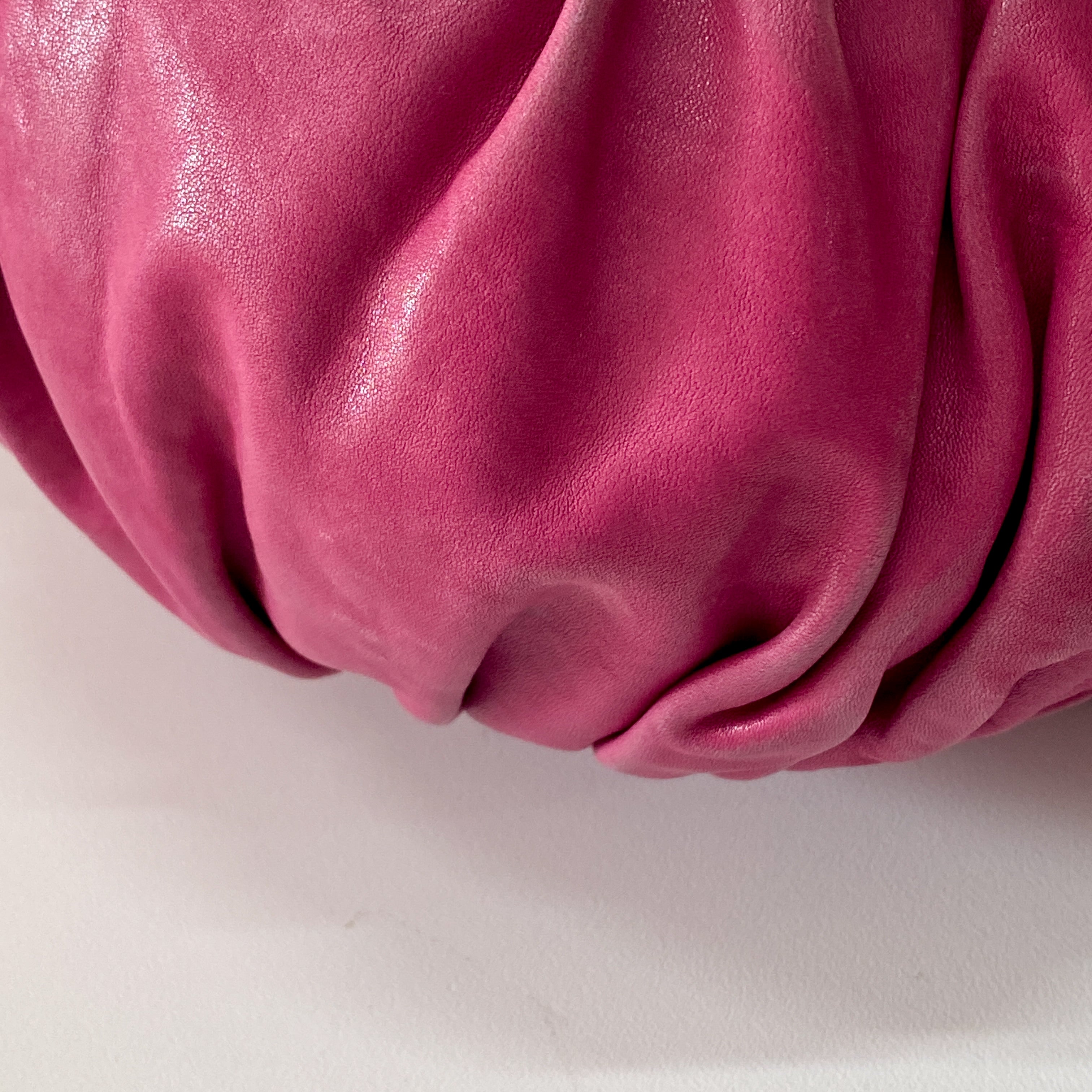 Pink Leather Hobo Shoulder Bag