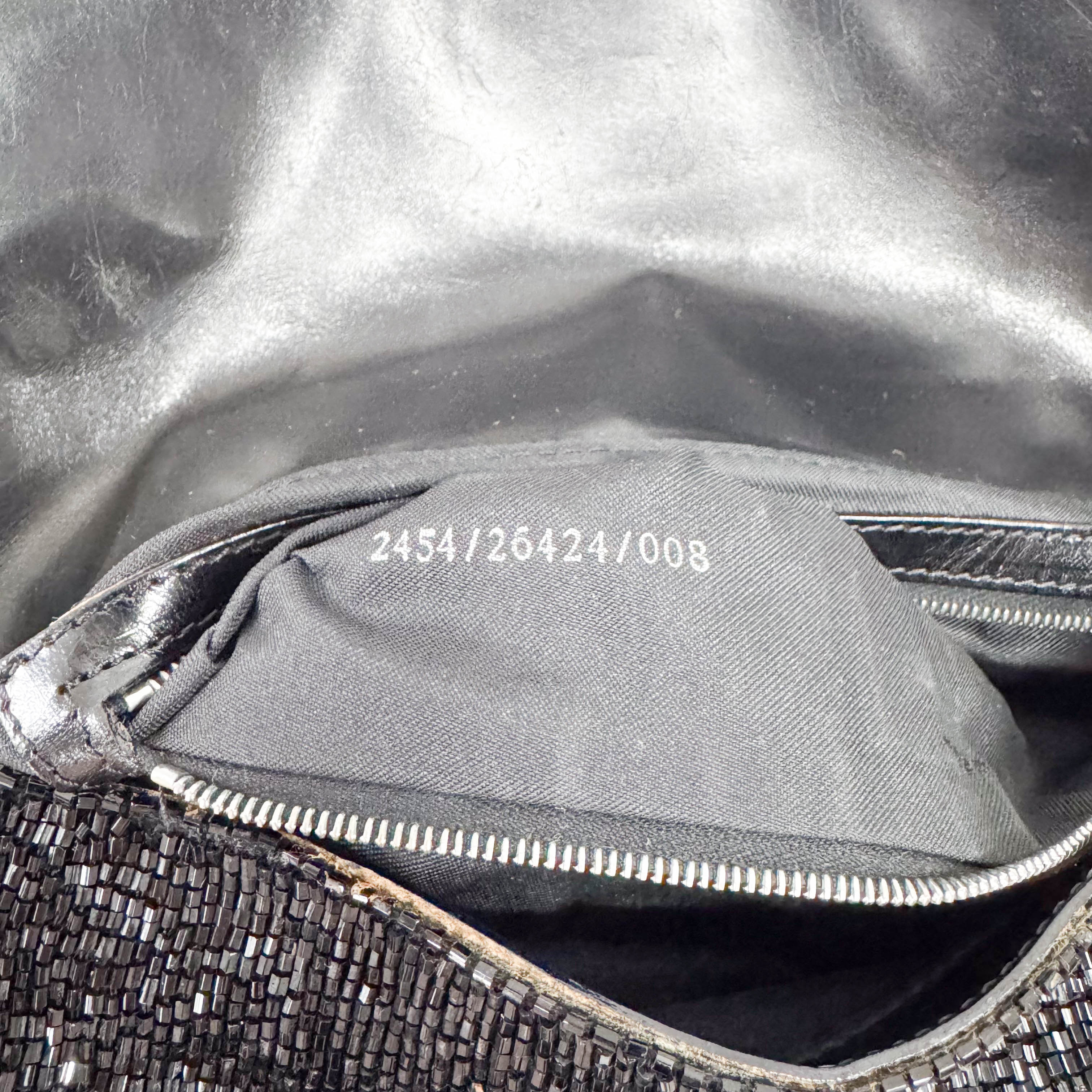 Baguette Black Beads Shoulder Bag