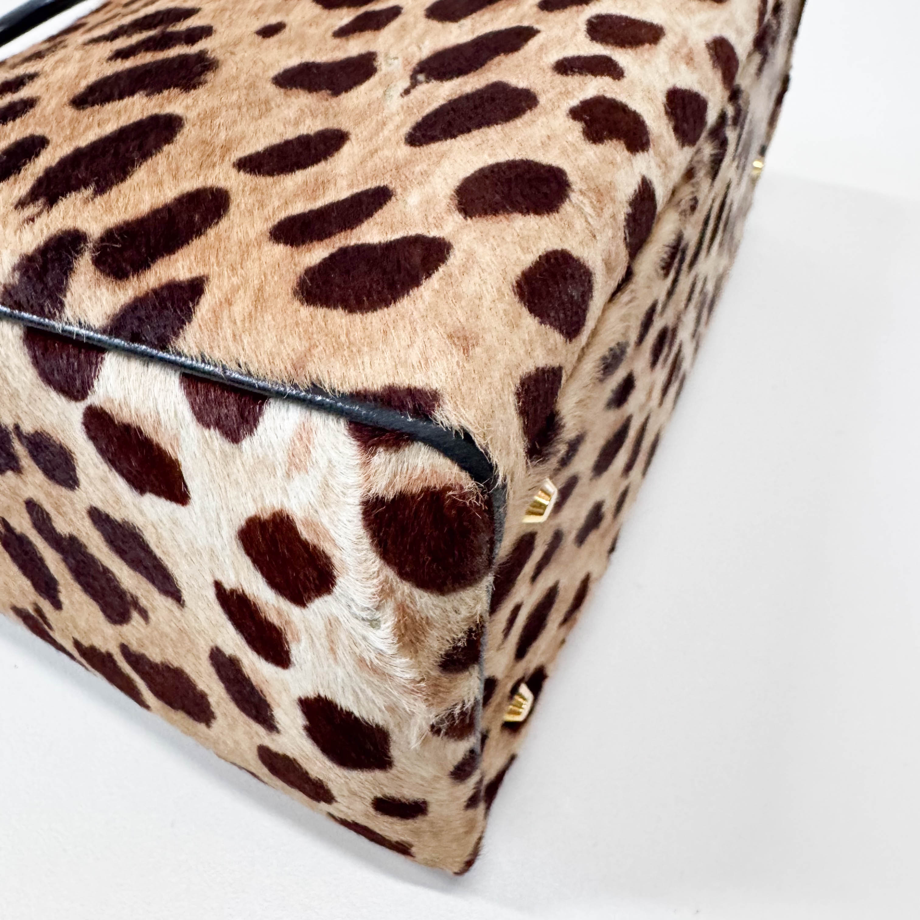 Lady Dior Leopard Pony Hair Hand Bag