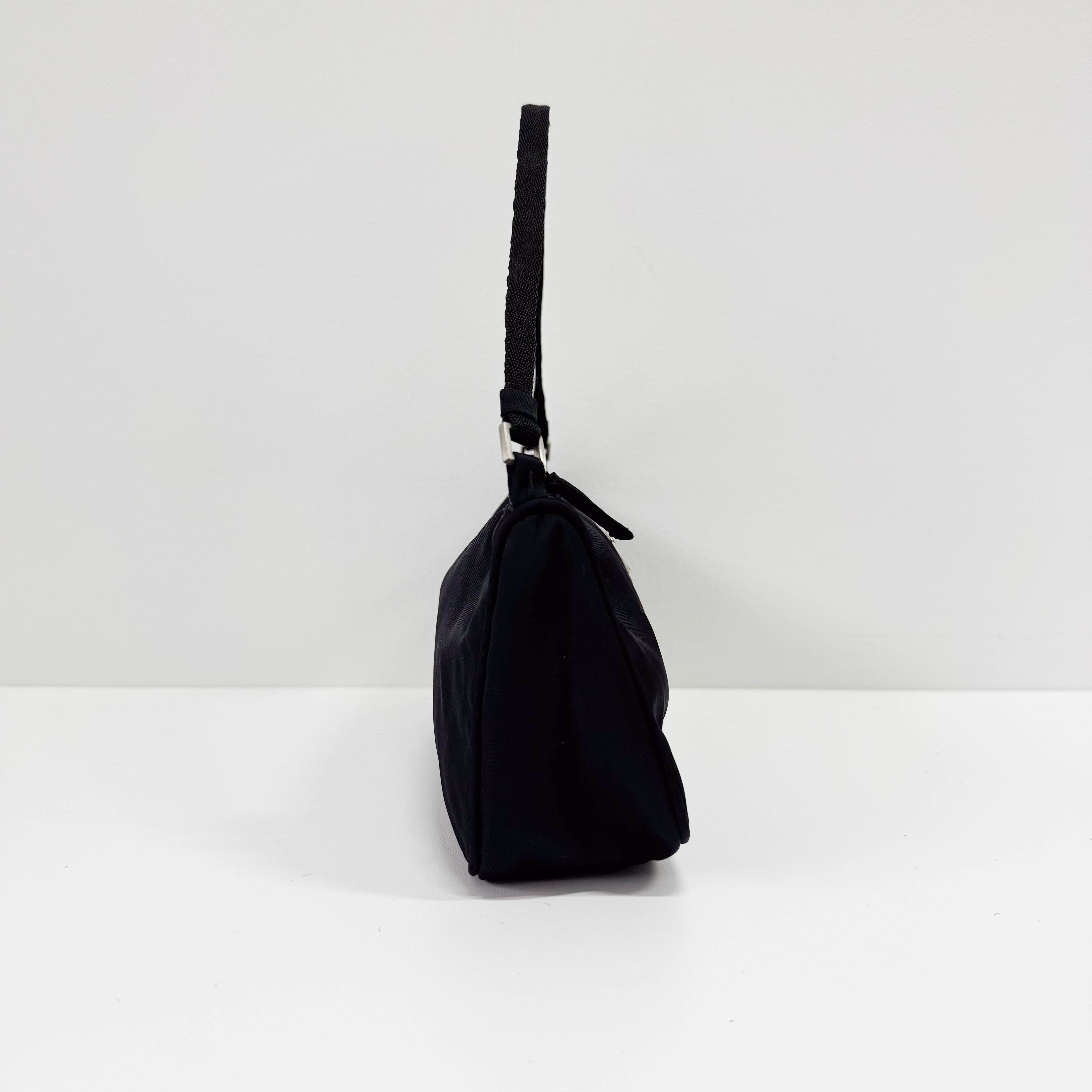 Black Nylon Shoulder Bag