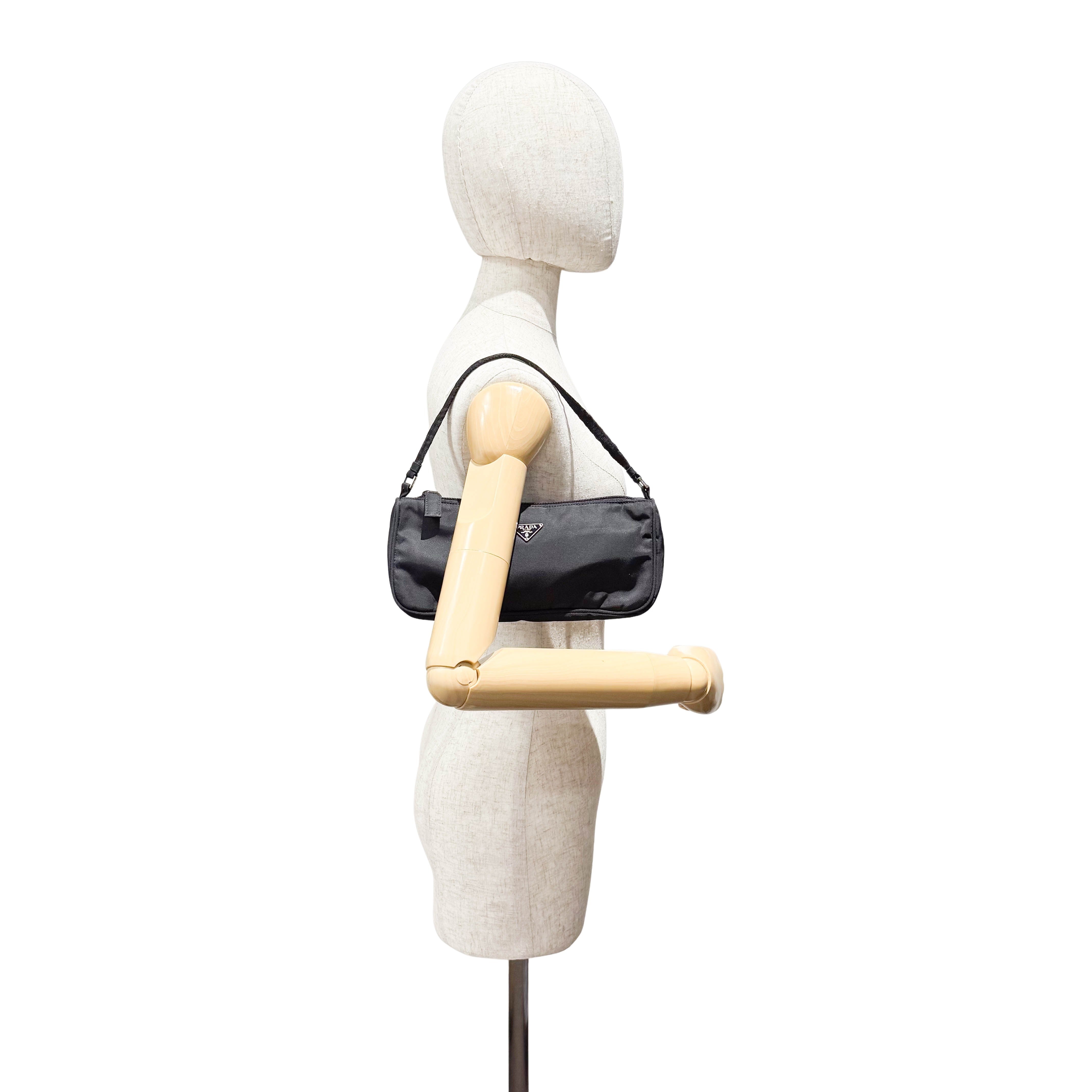 Black Nylon Shoulder Bag