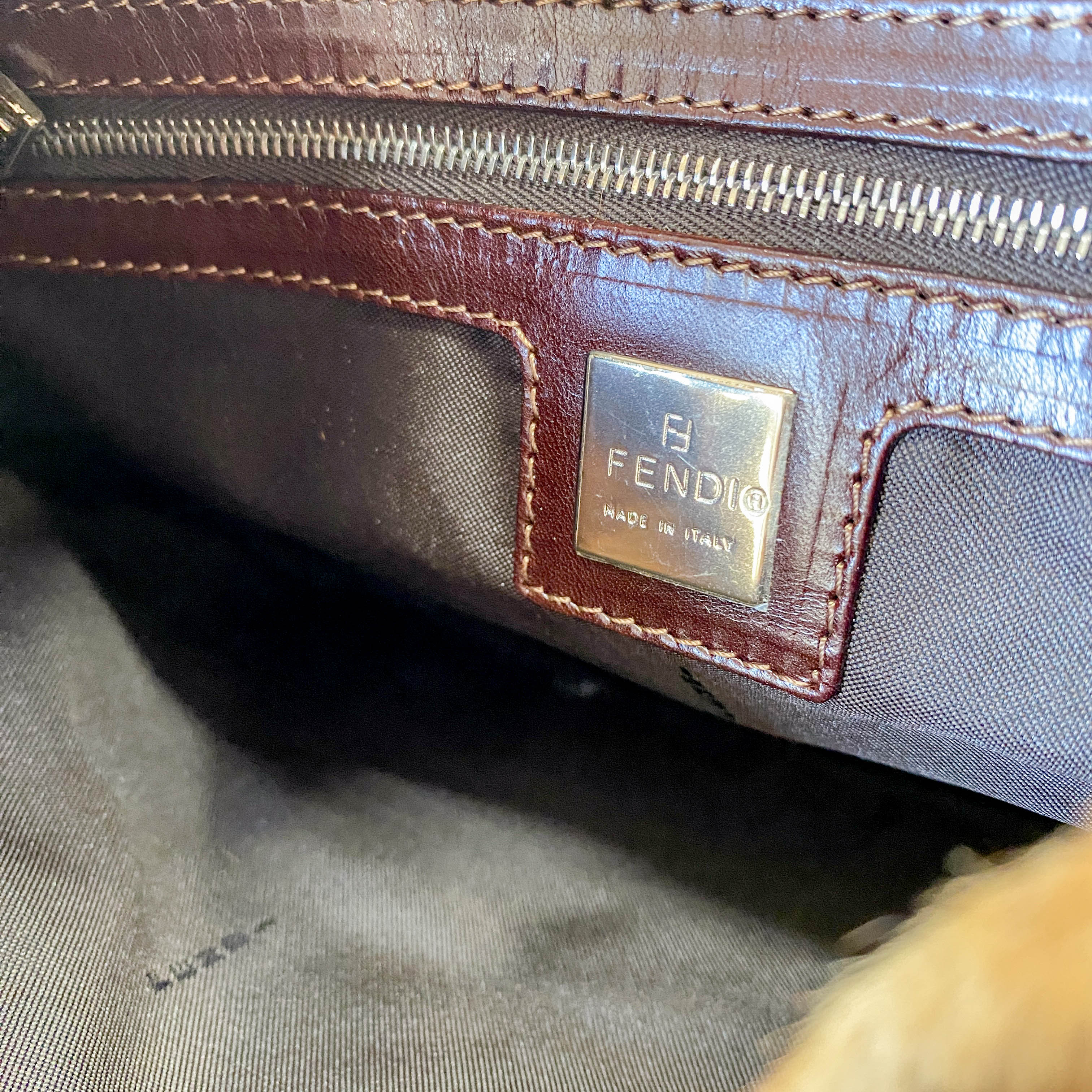 Baguette Brown Pony Hair Hobo Shoulder Bag