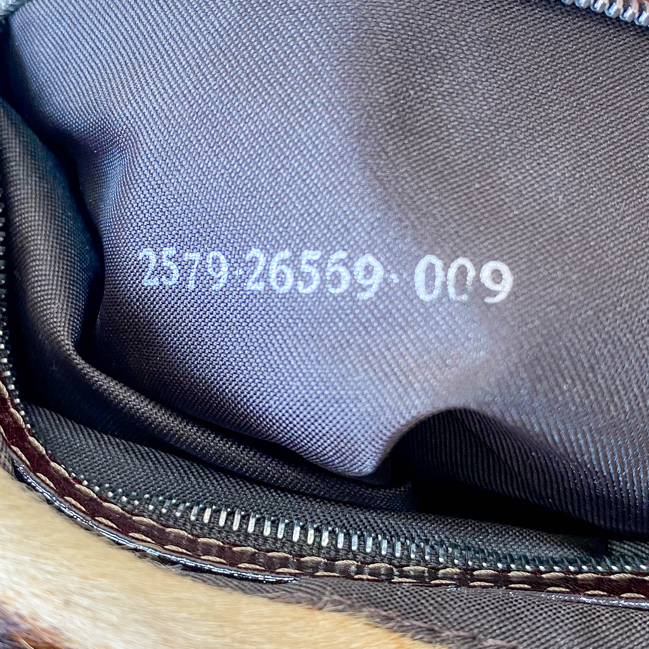 Baguette Brown Pony Hair Hobo Shoulder Bag