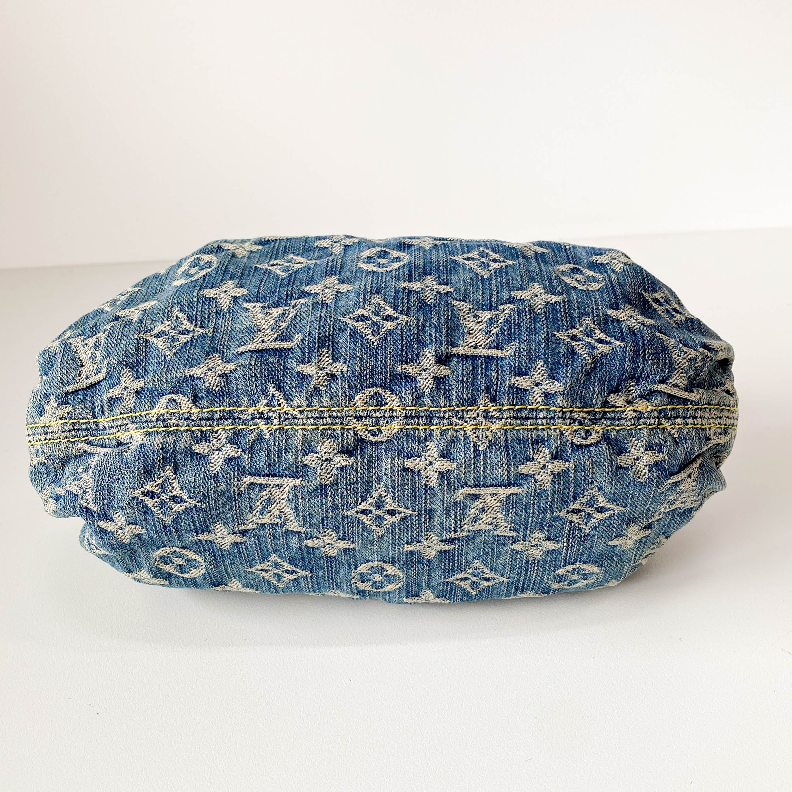 Blue Denim Monogram Pleaty Handbag