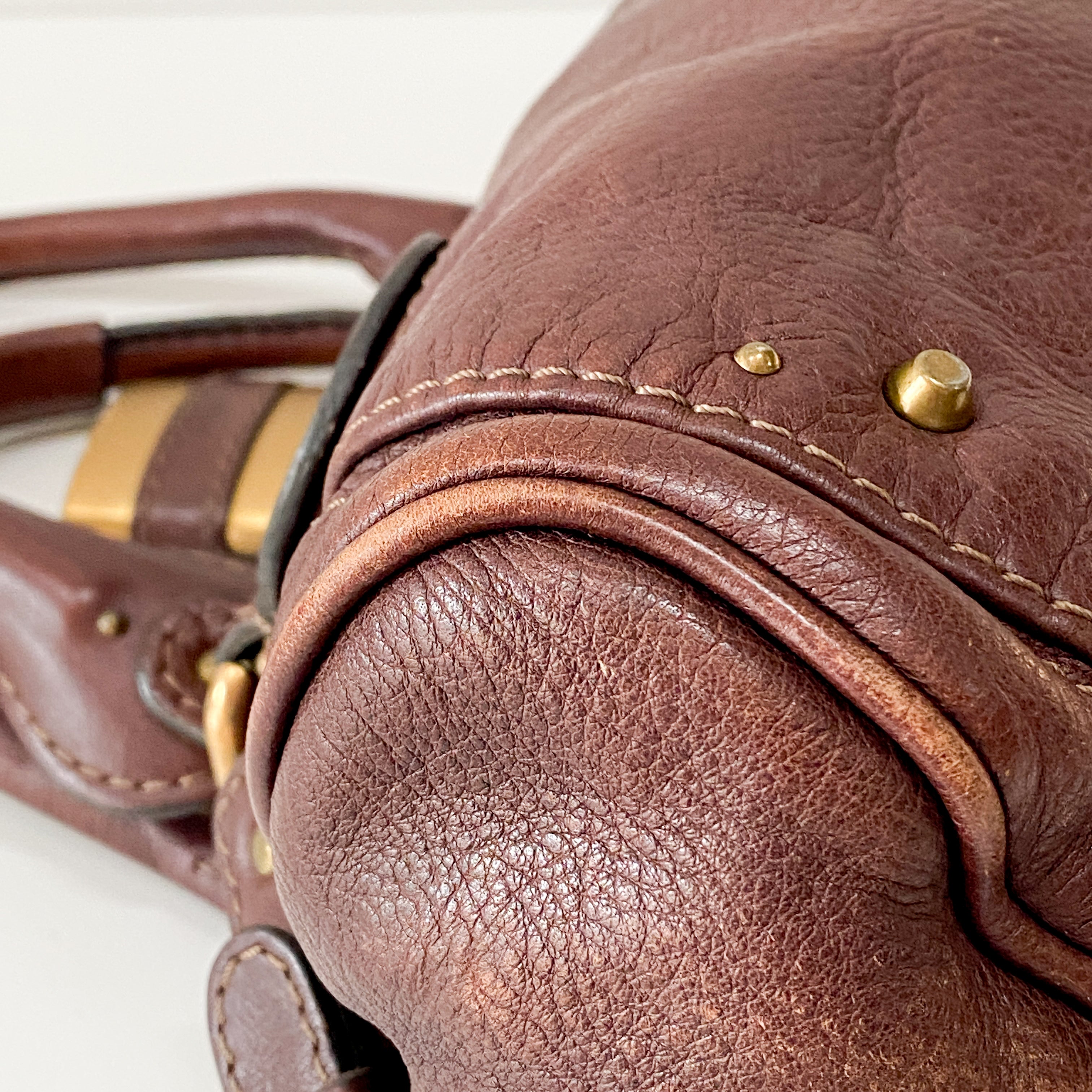 Brown Leather Paddington Bag