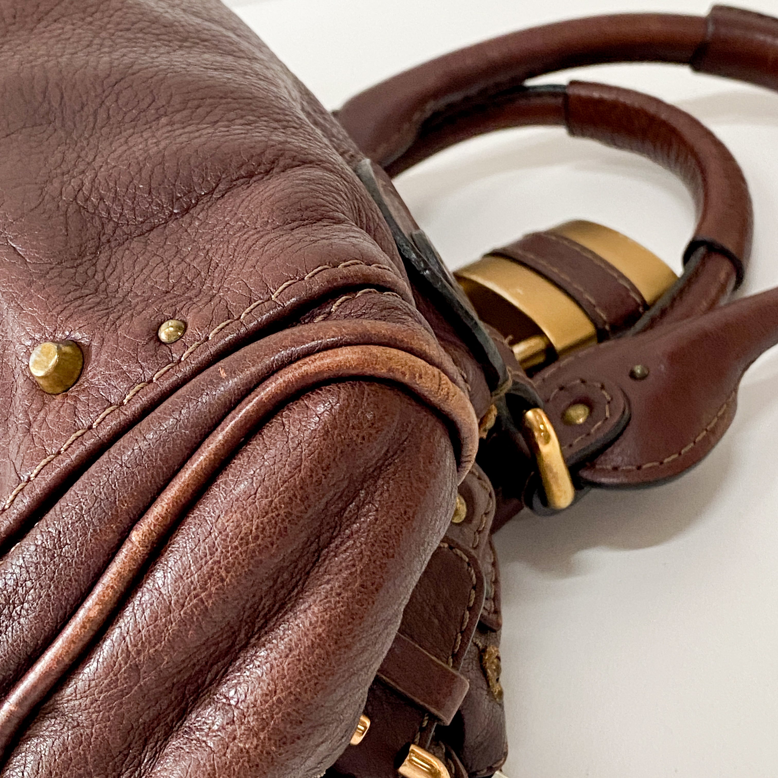 Brown Leather Paddington Bag