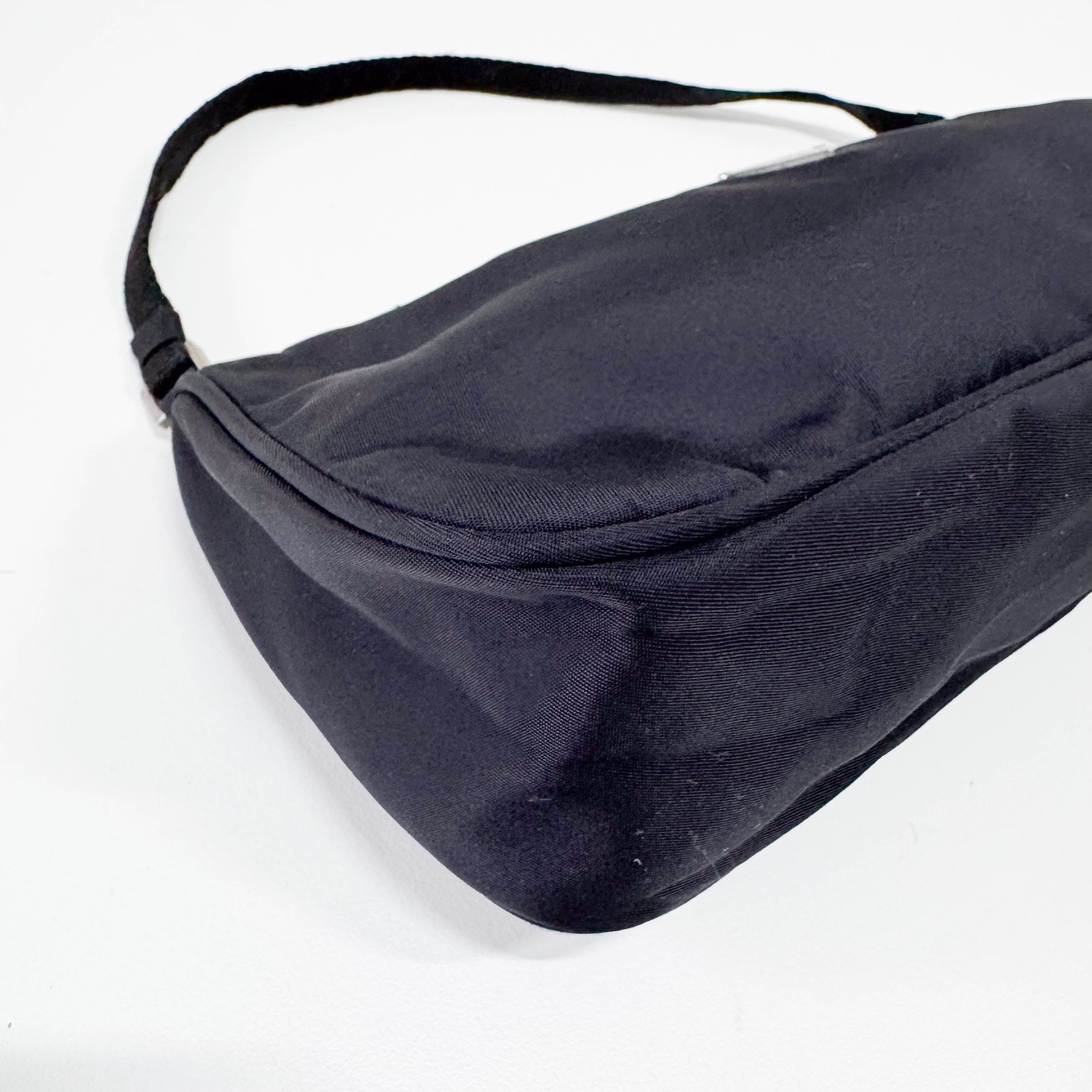 Black Nylon Shoulder Bag