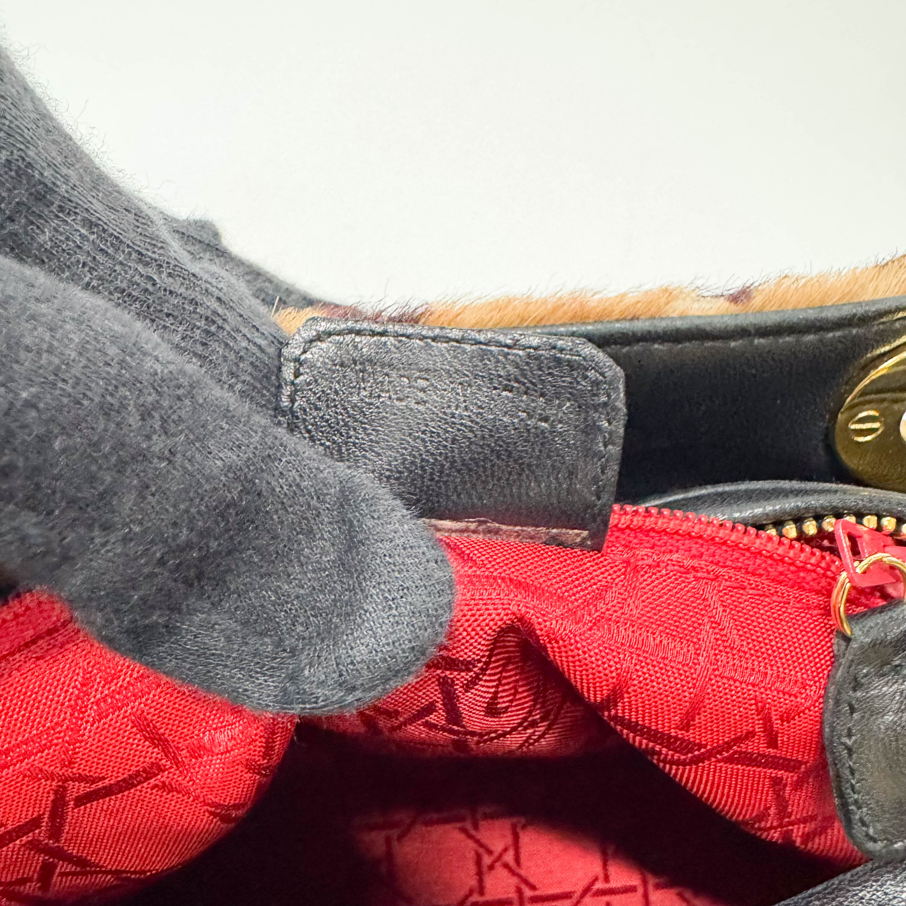 Lady Dior Leopard Pony Hair Hand Bag