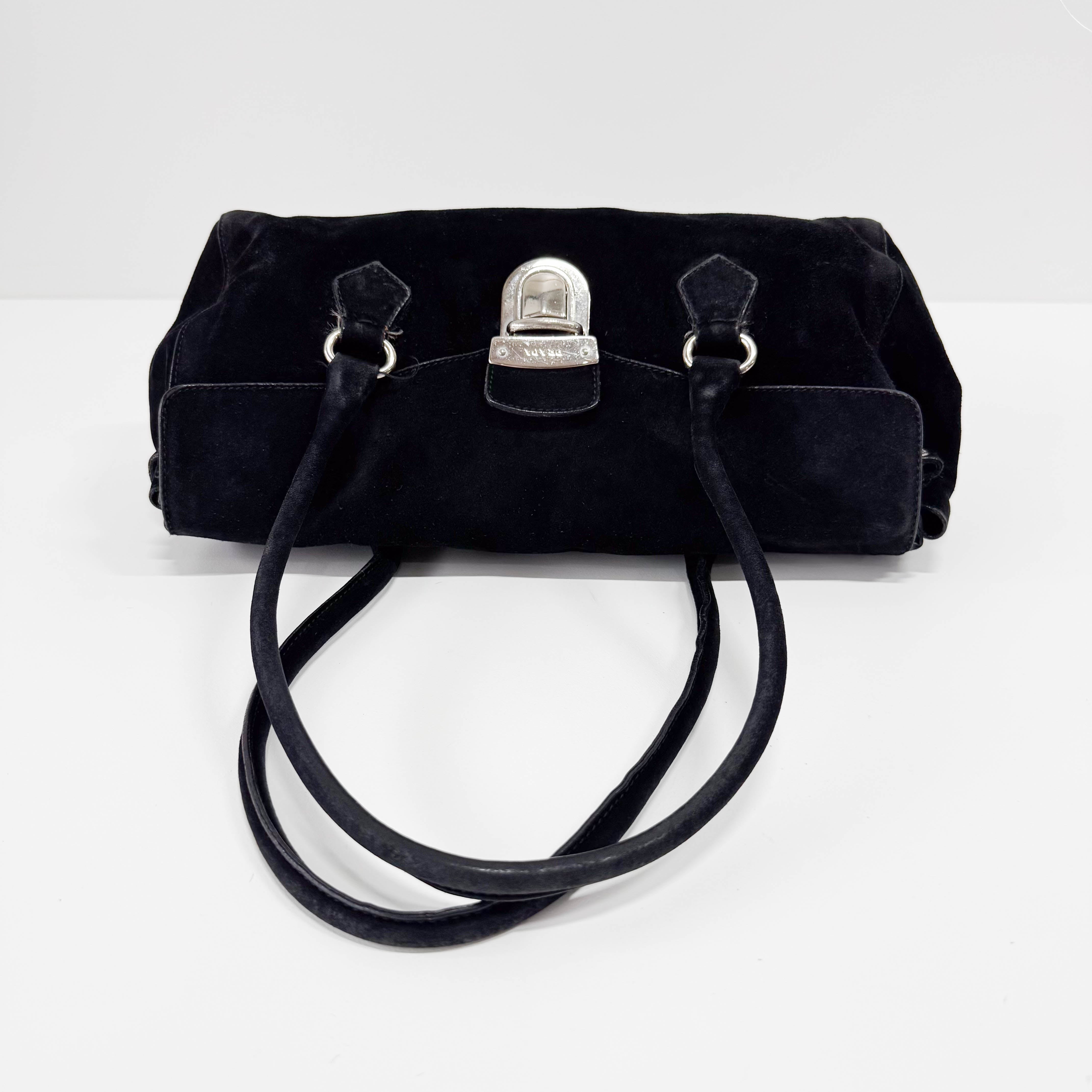 Black Suede Shoulder Bag