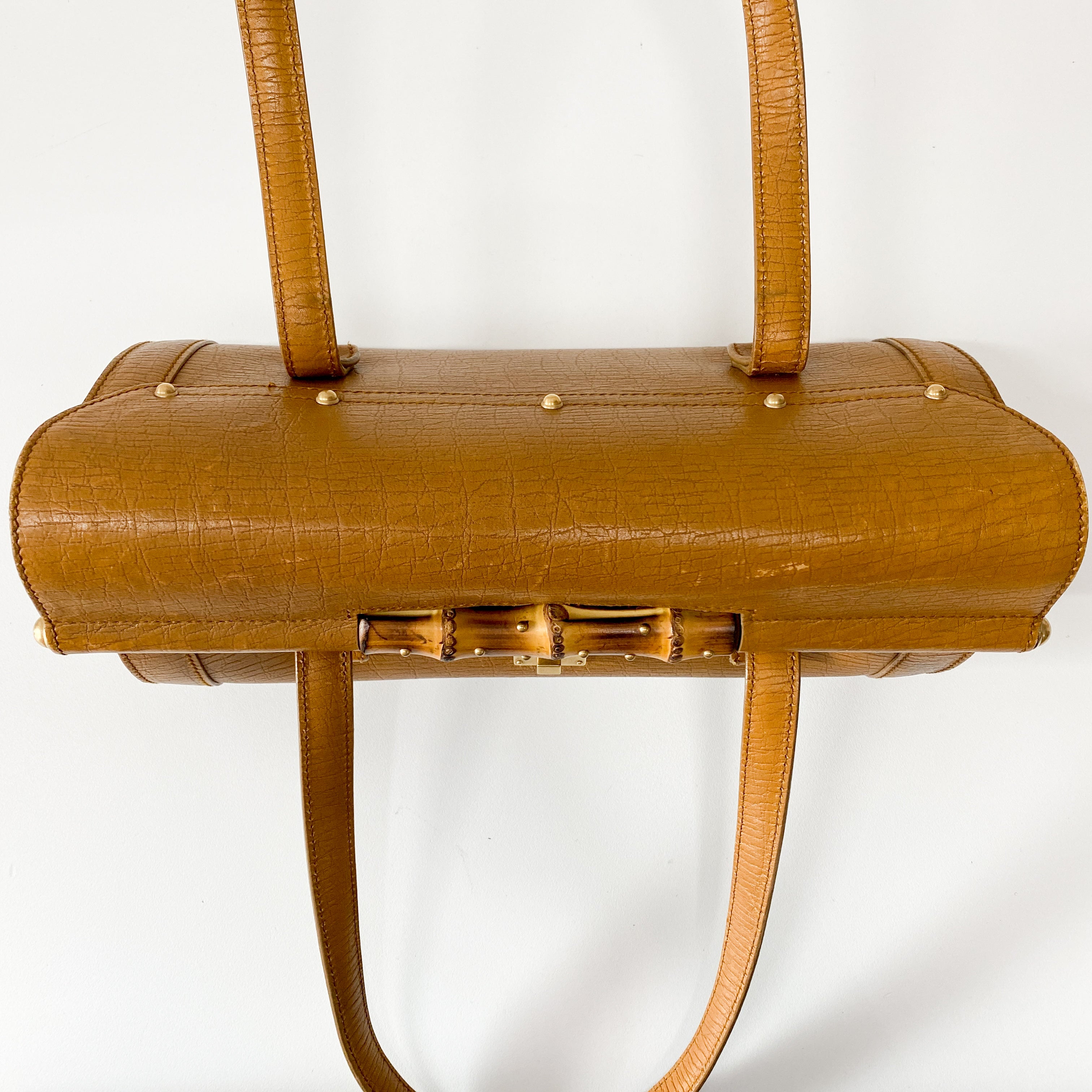 Camel Brown Bamboo Shoulder Bag