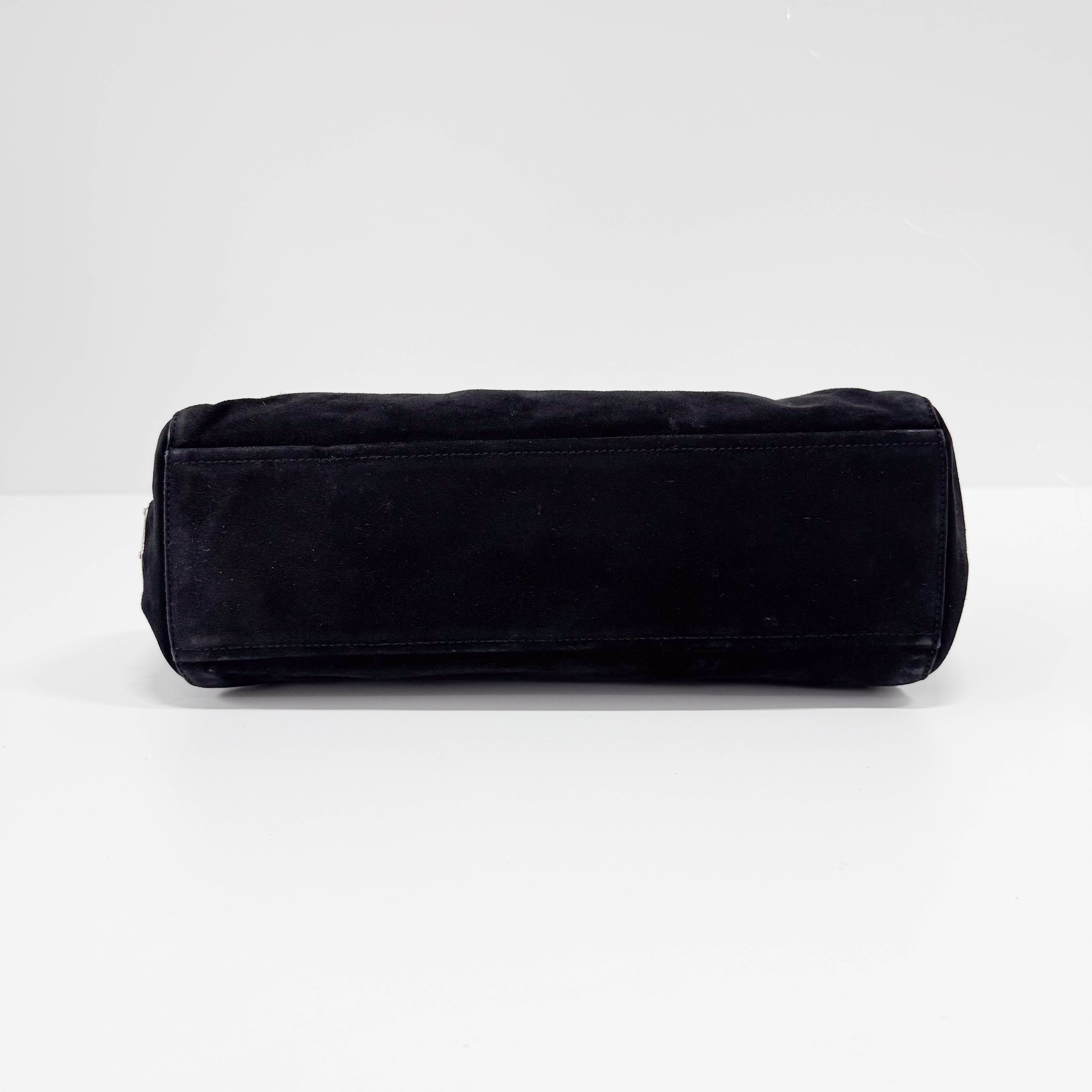 Black Suede Shoulder Bag