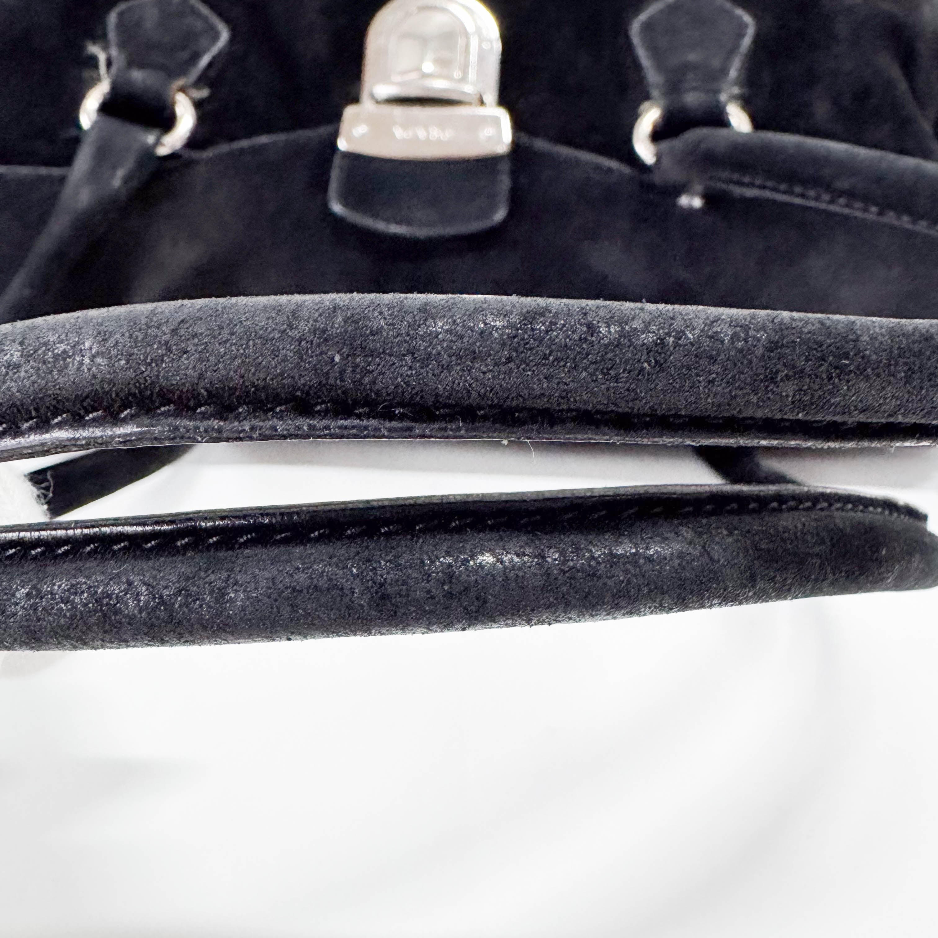 Black Suede Shoulder Bag