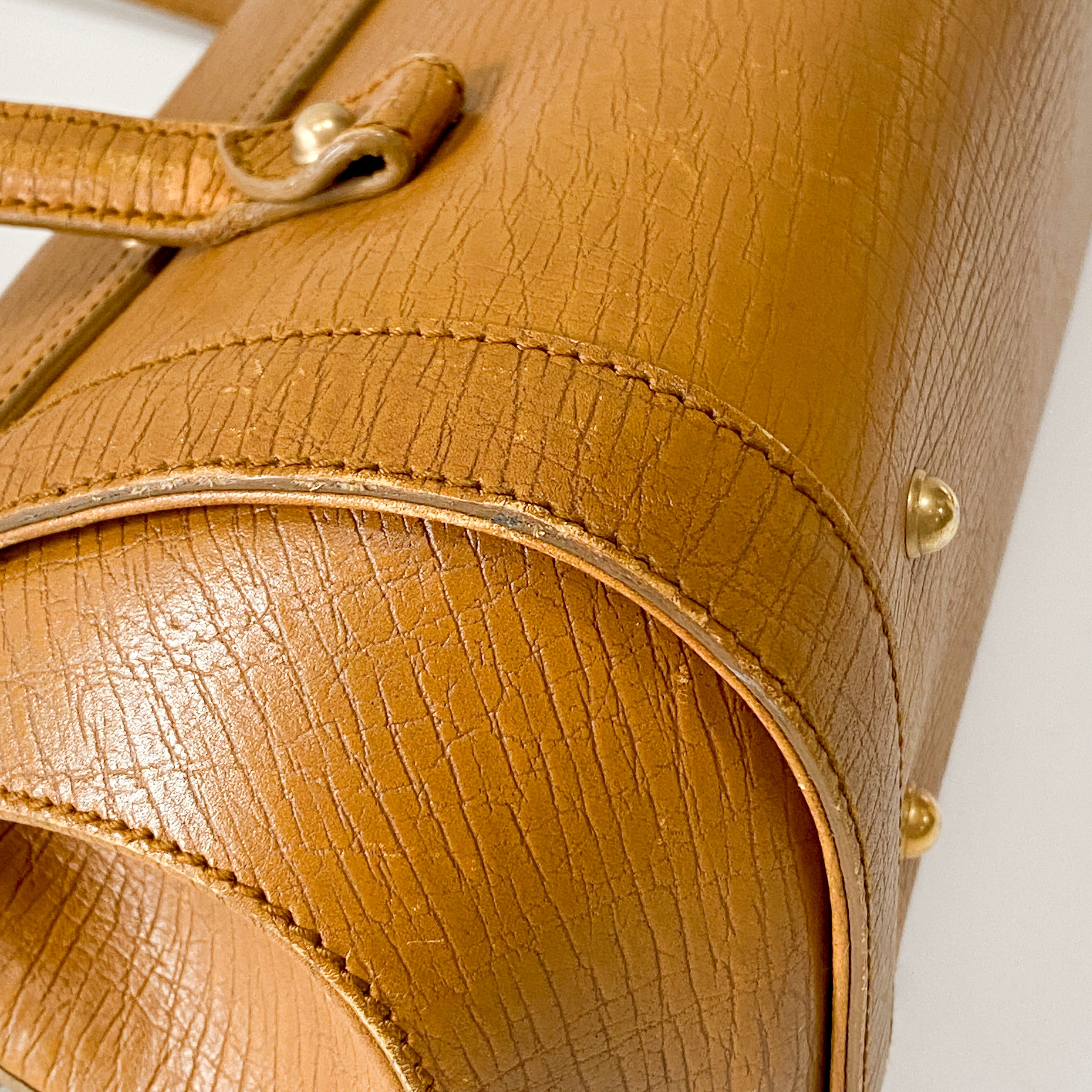 Camel Brown Bamboo Shoulder Bag