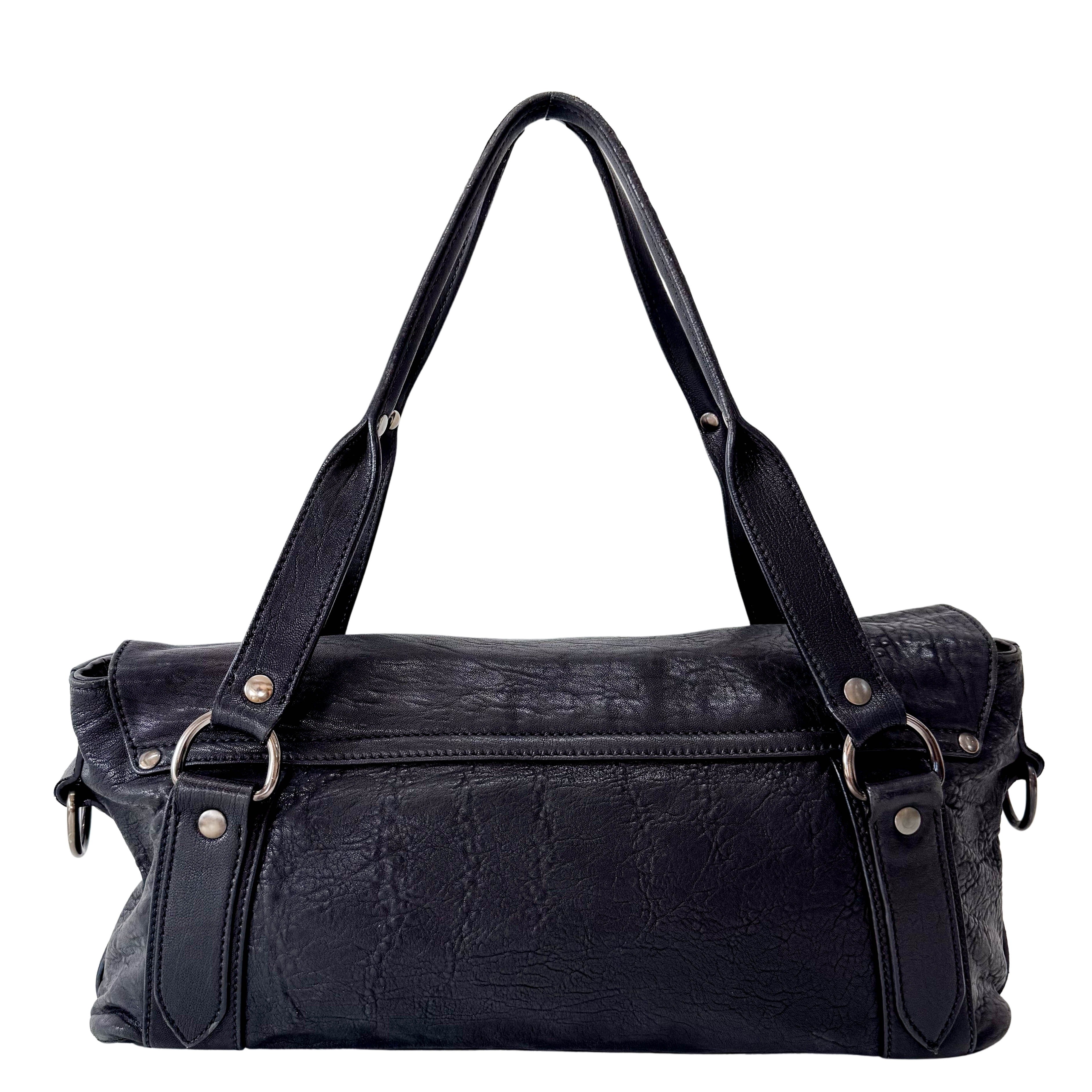 Black Leather Shoulder Bag
