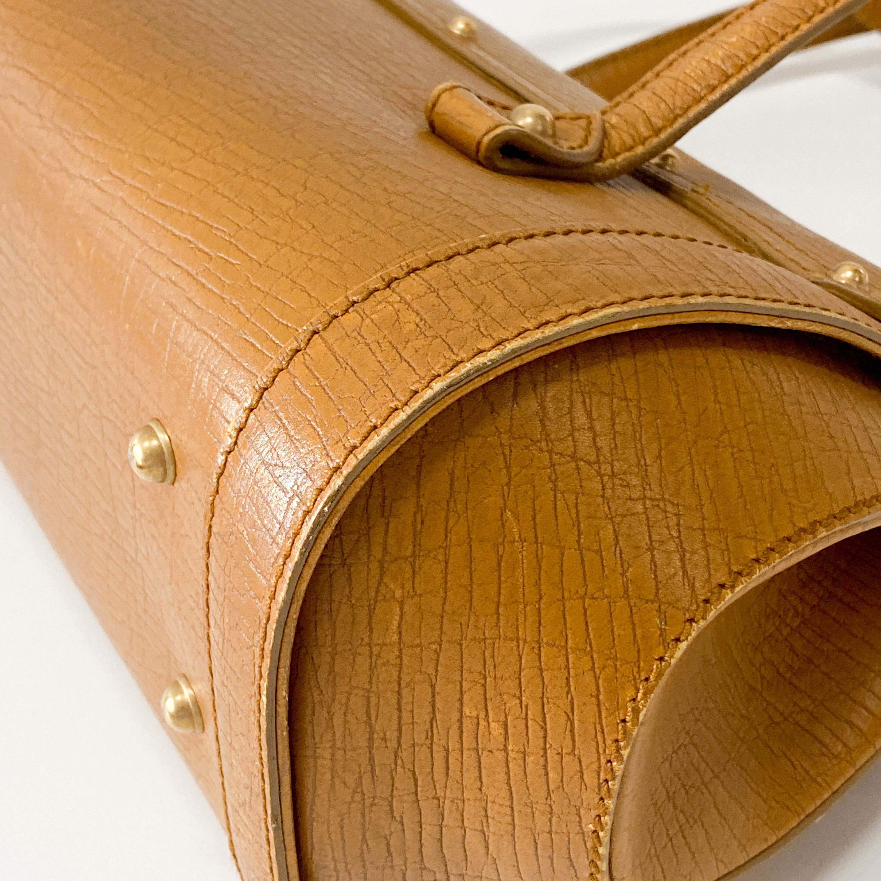 Camel Brown Bamboo Shoulder Bag