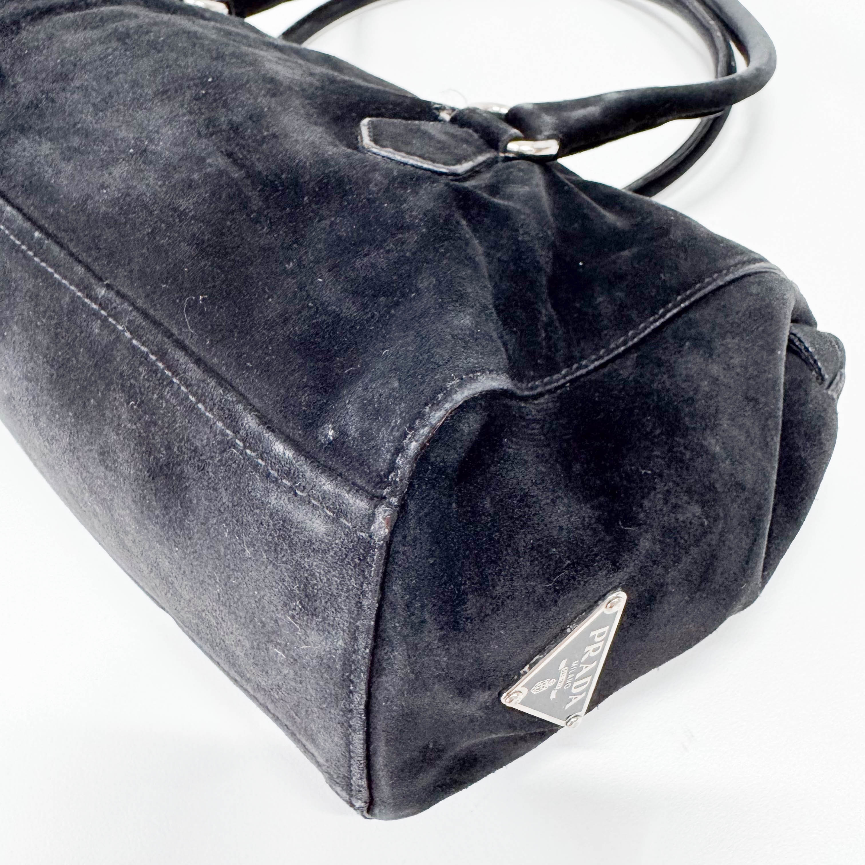 Black Suede Shoulder Bag