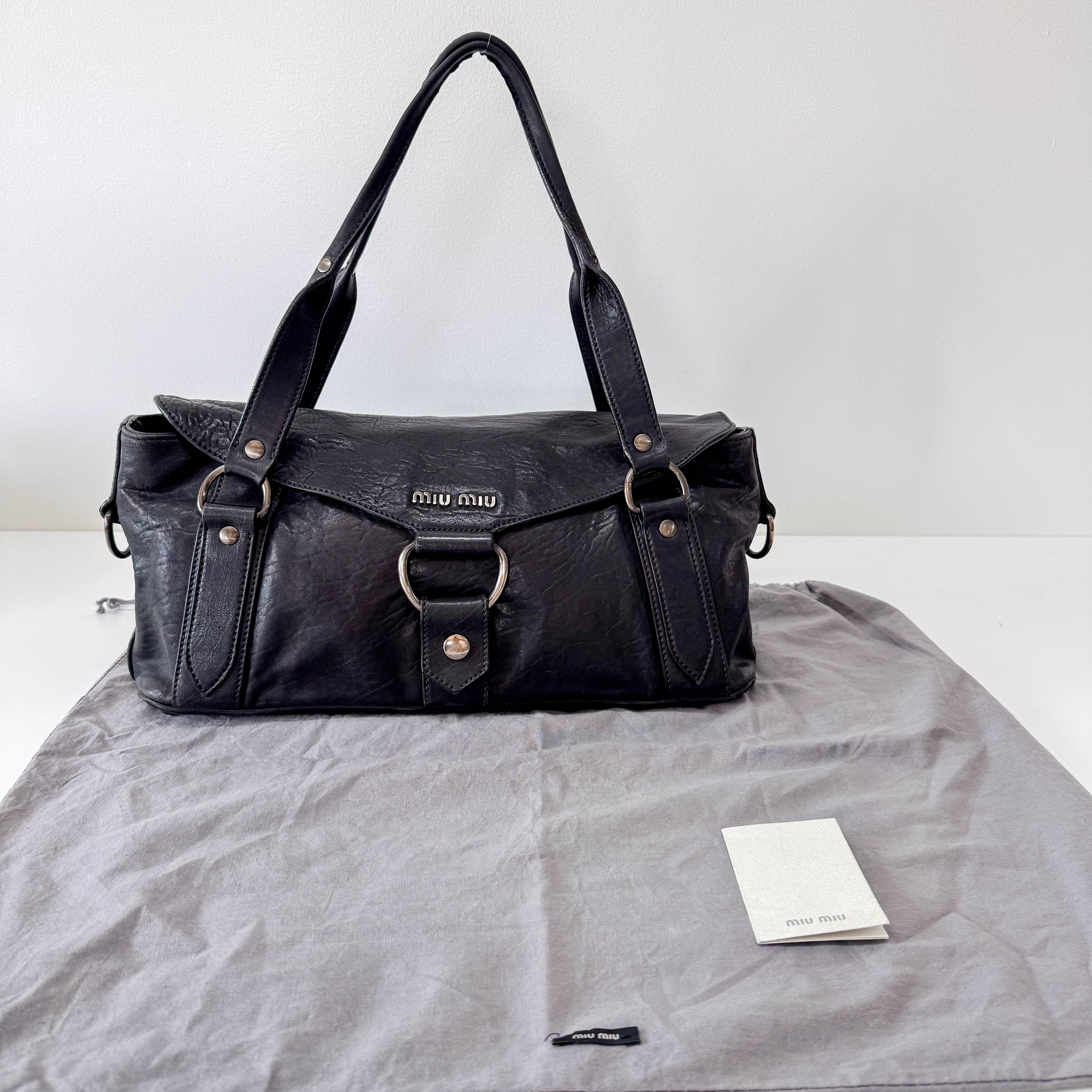 Black Leather Shoulder Bag