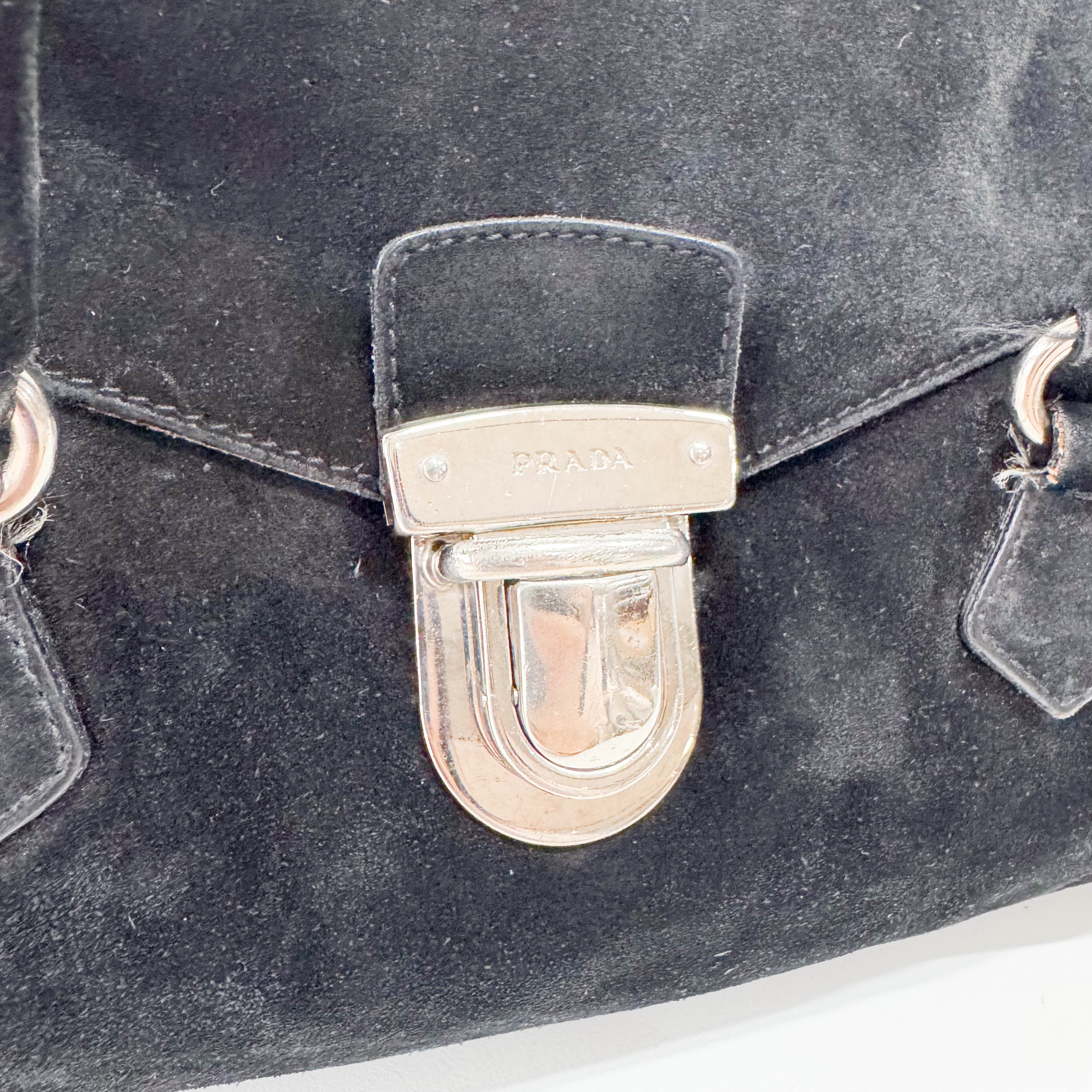 Black Suede Shoulder Bag