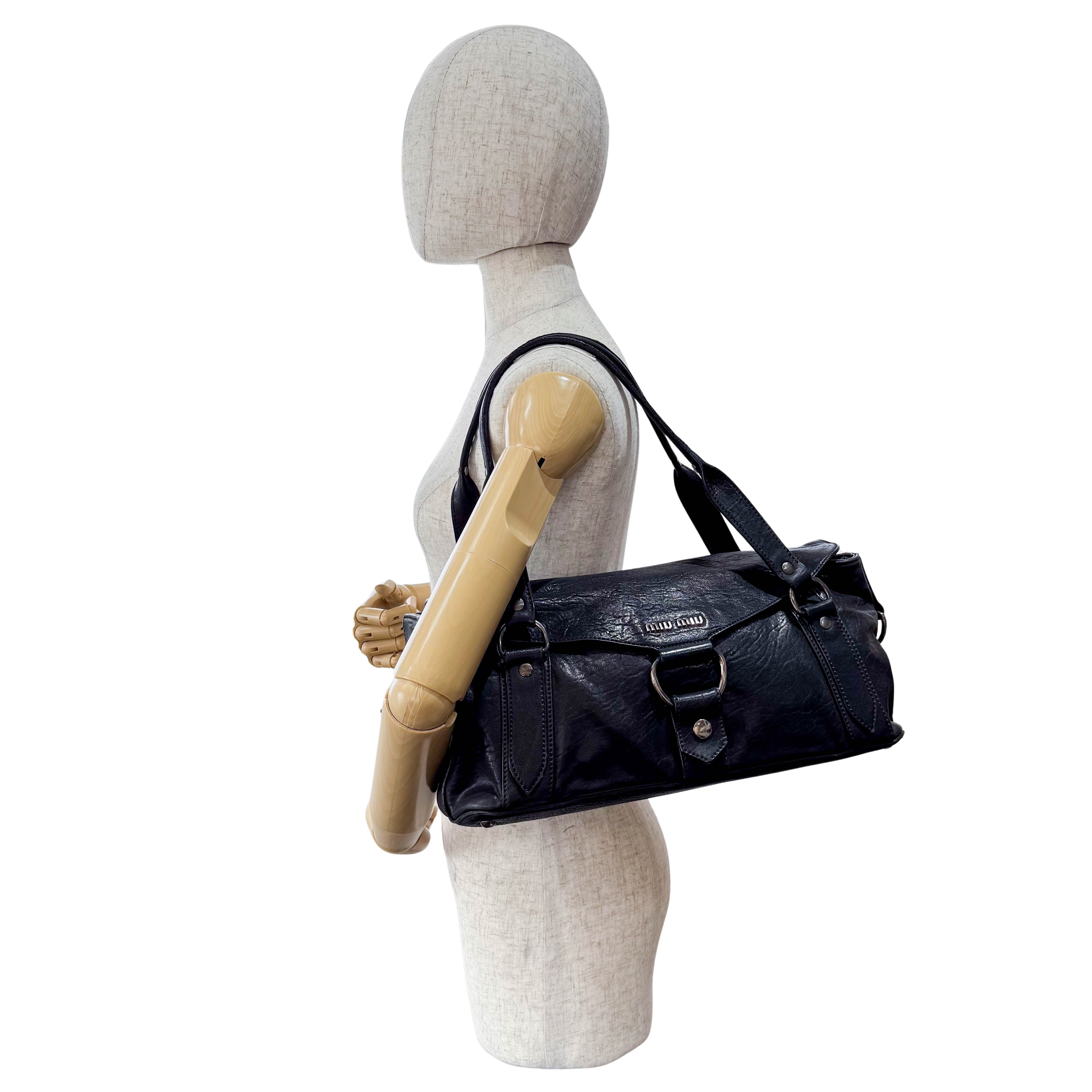 Black Leather Shoulder Bag