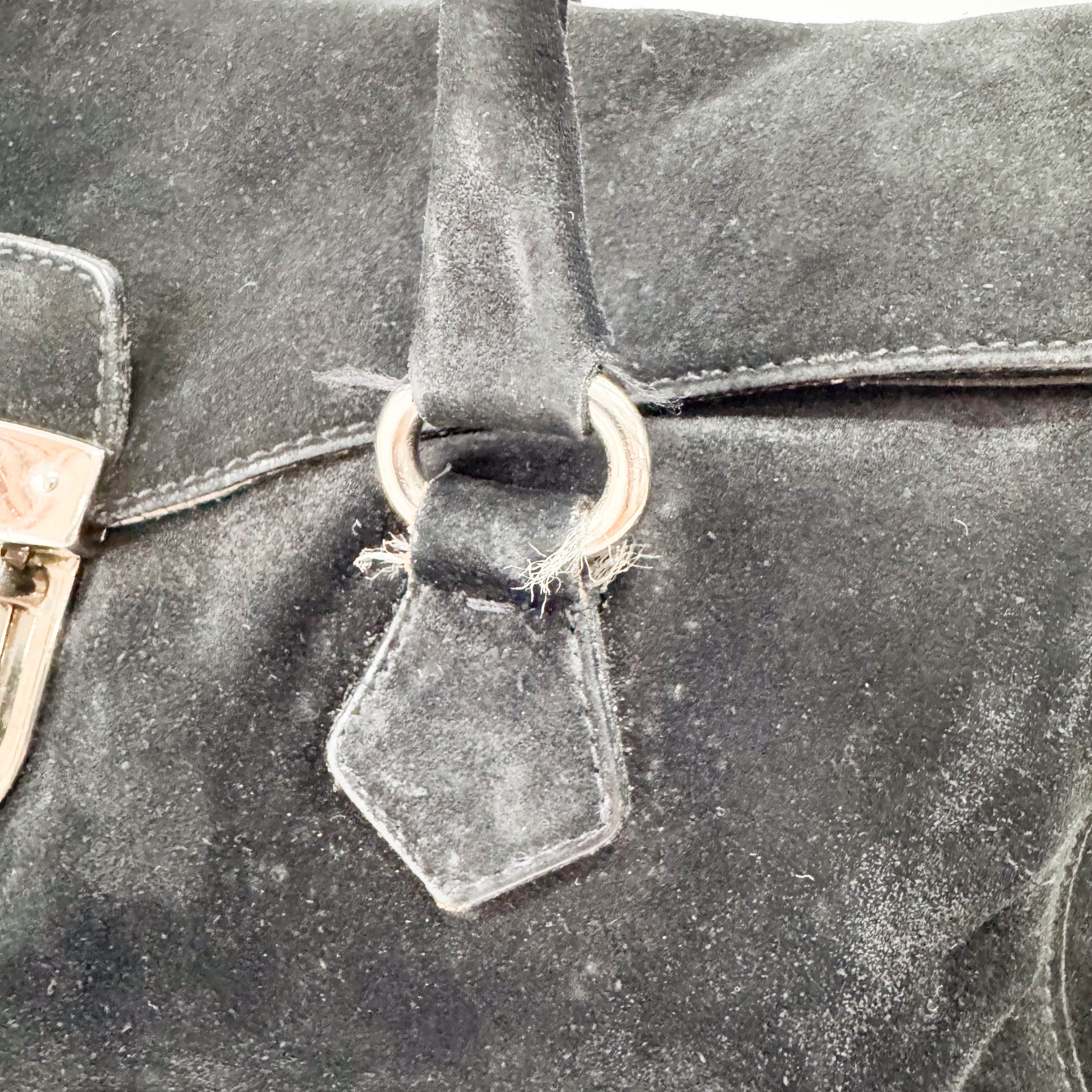 Black Suede Shoulder Bag