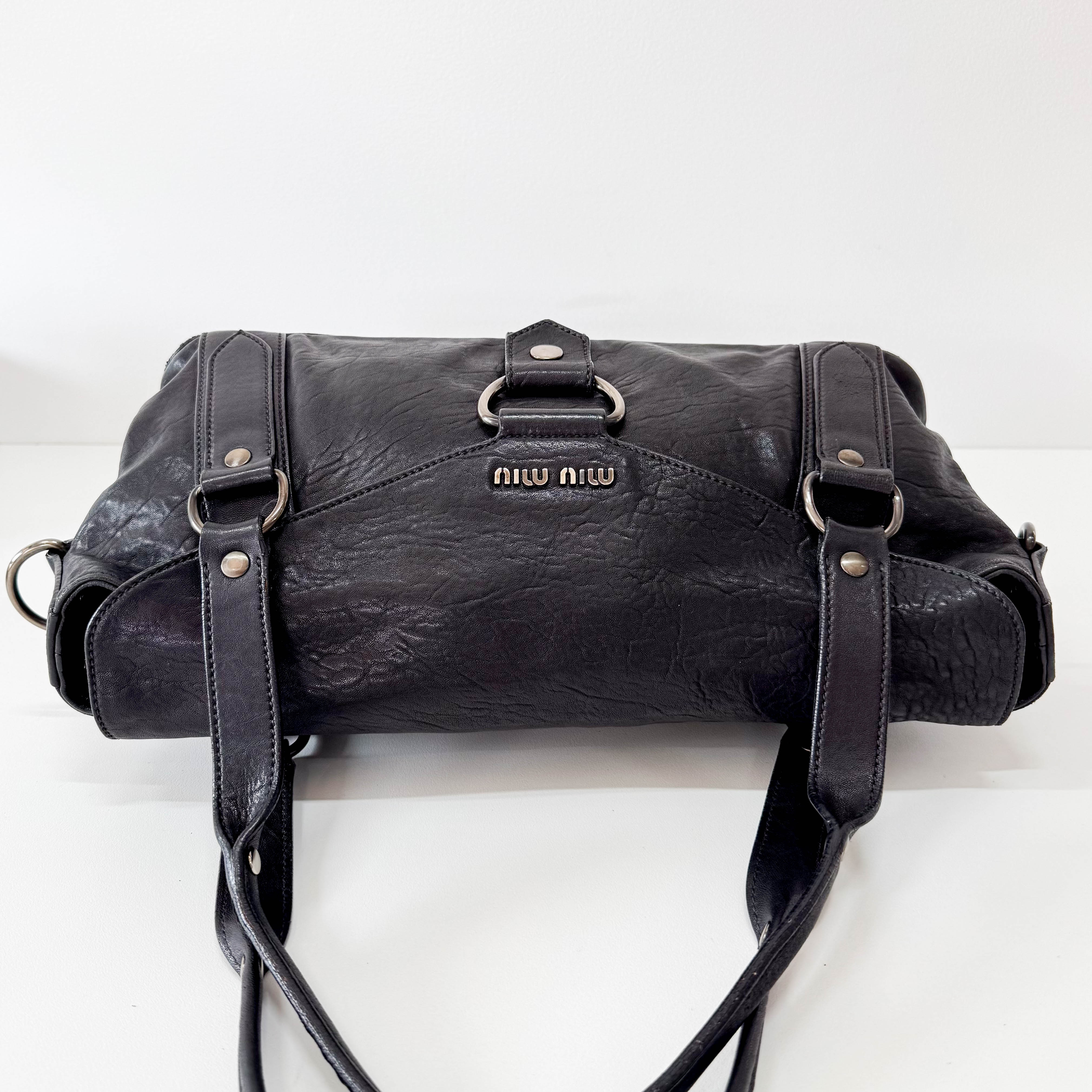 Black Leather Shoulder Bag
