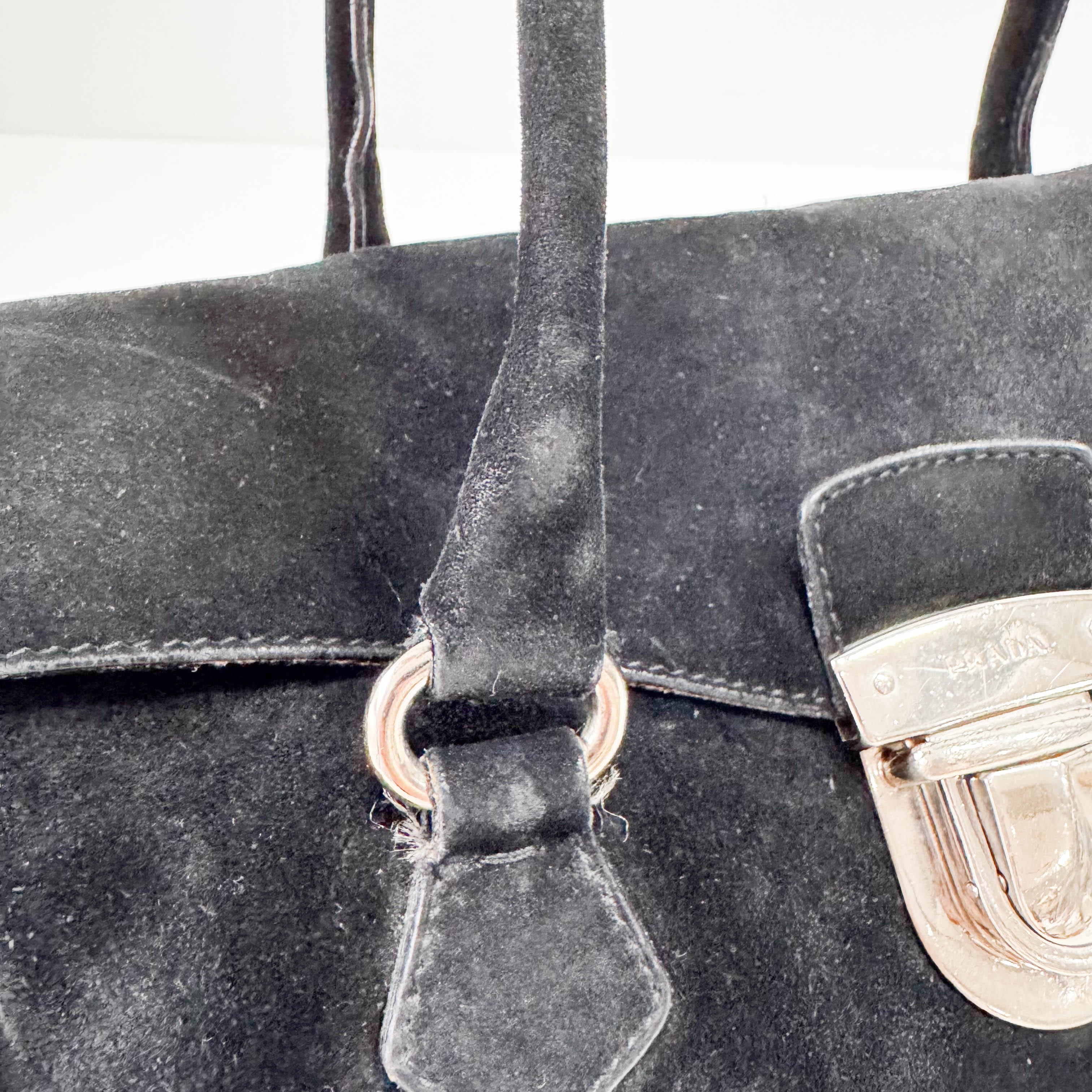 Black Suede Shoulder Bag