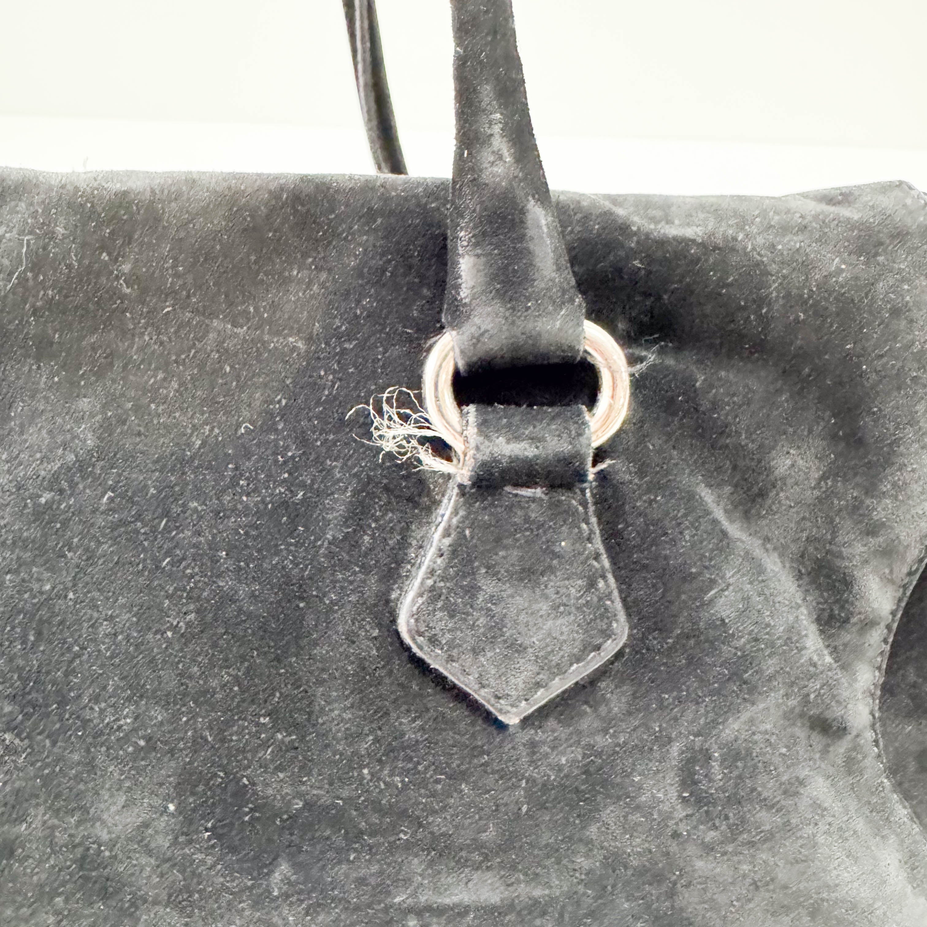 Black Suede Shoulder Bag