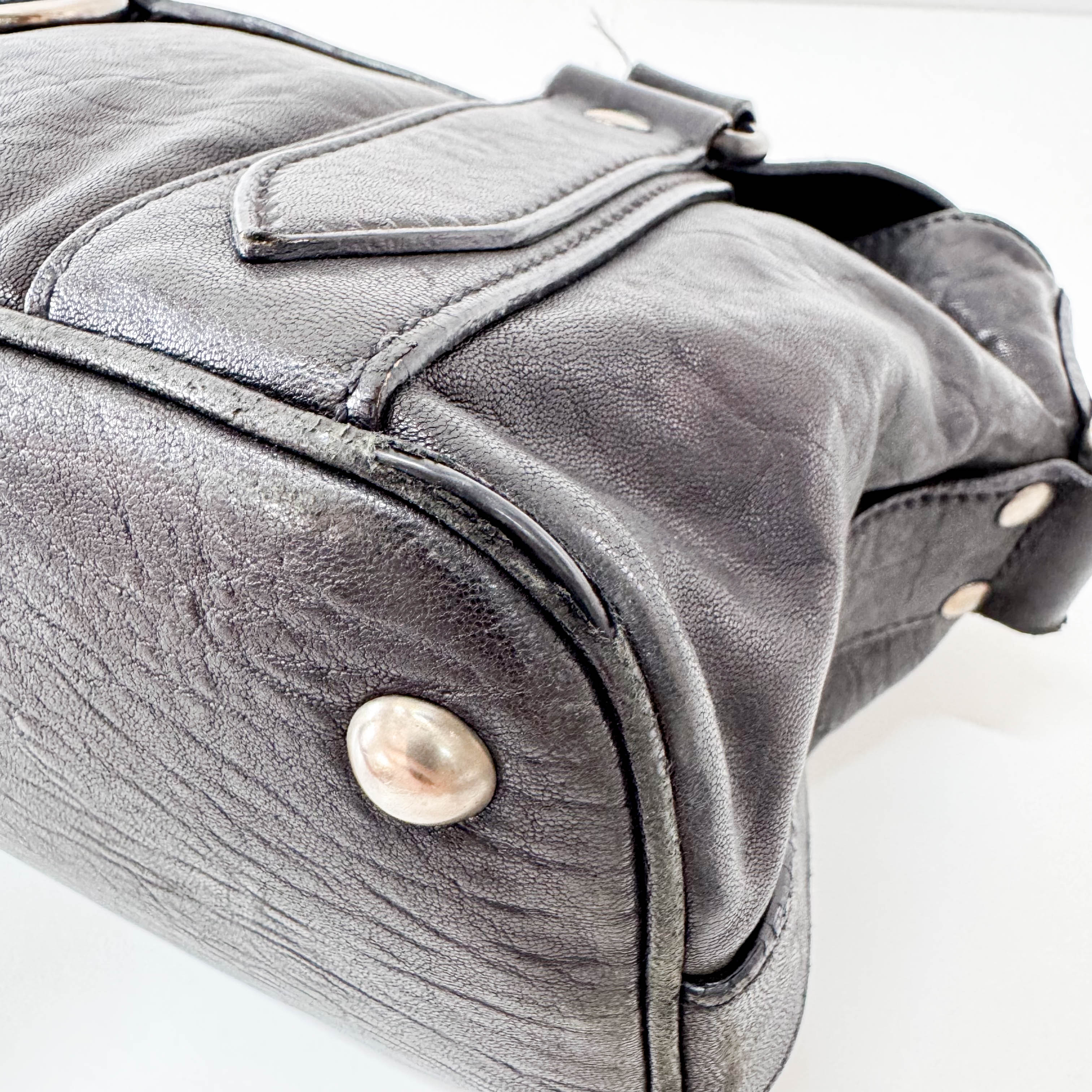 Black Leather Shoulder Bag