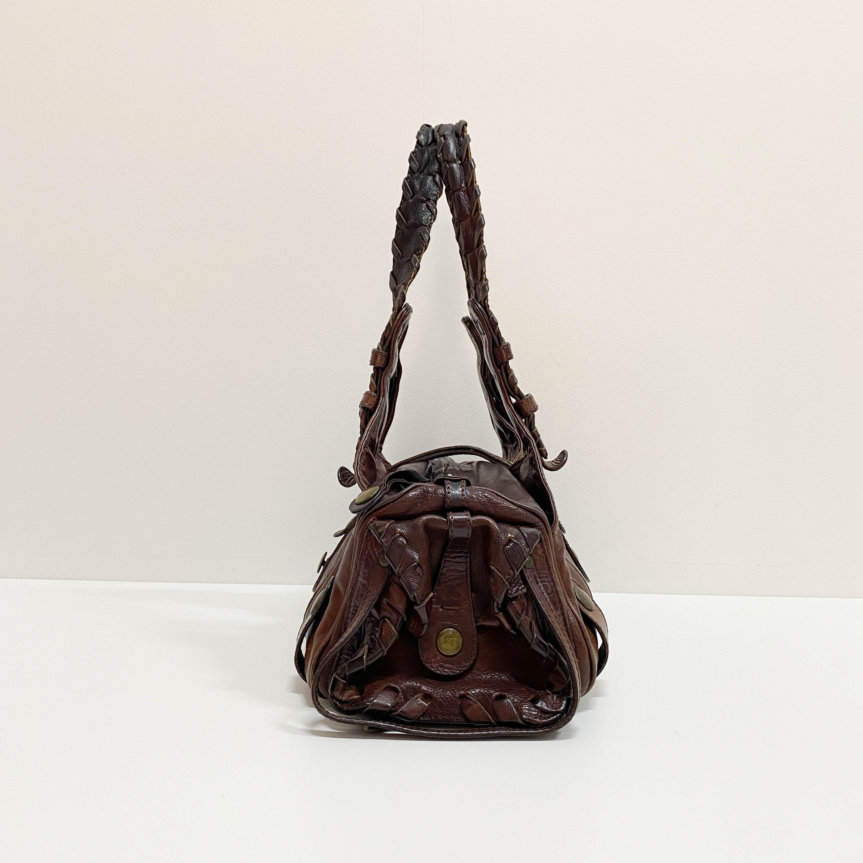 Brown Leather Shoulder Bag