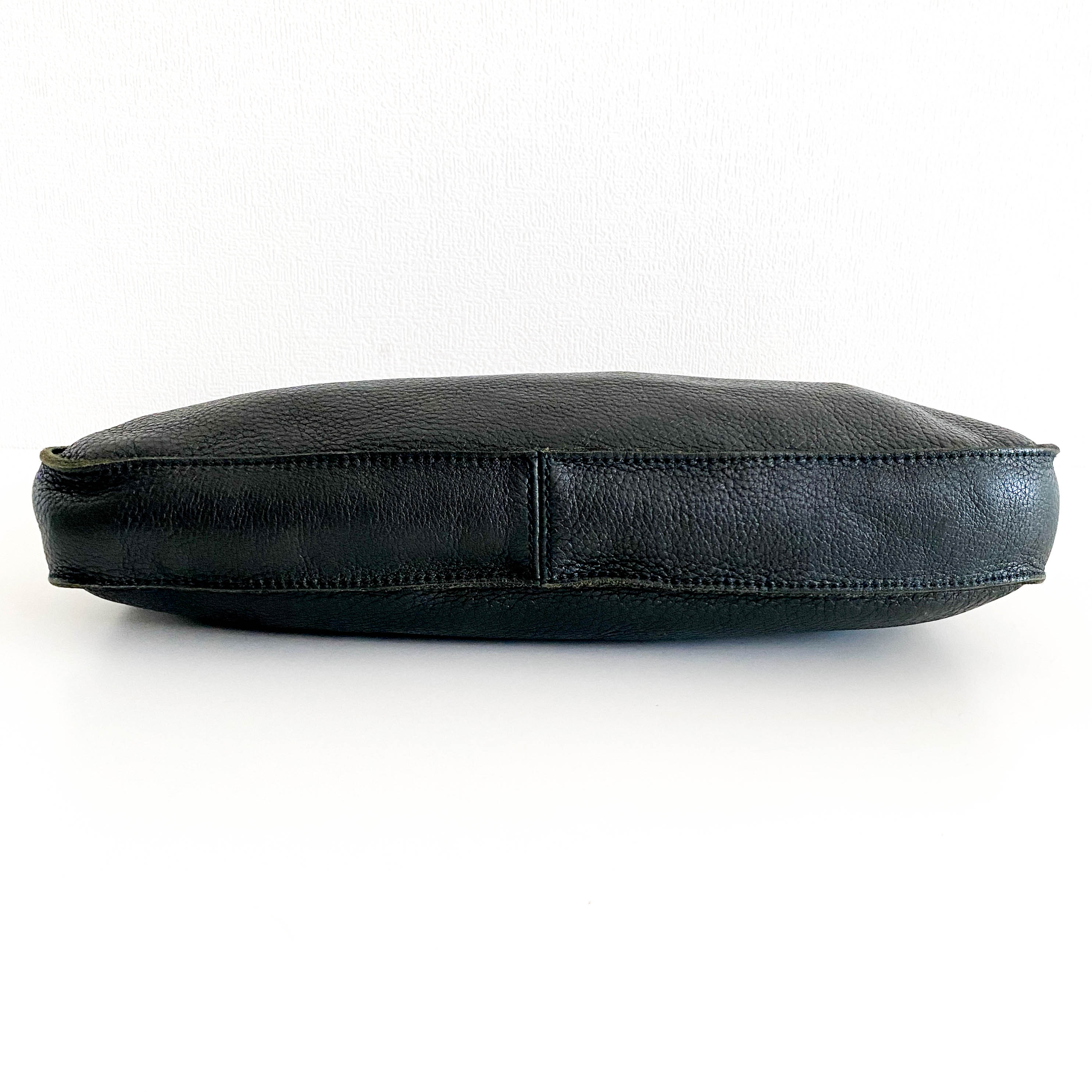 Vintage Black Leather Shoulder Bag