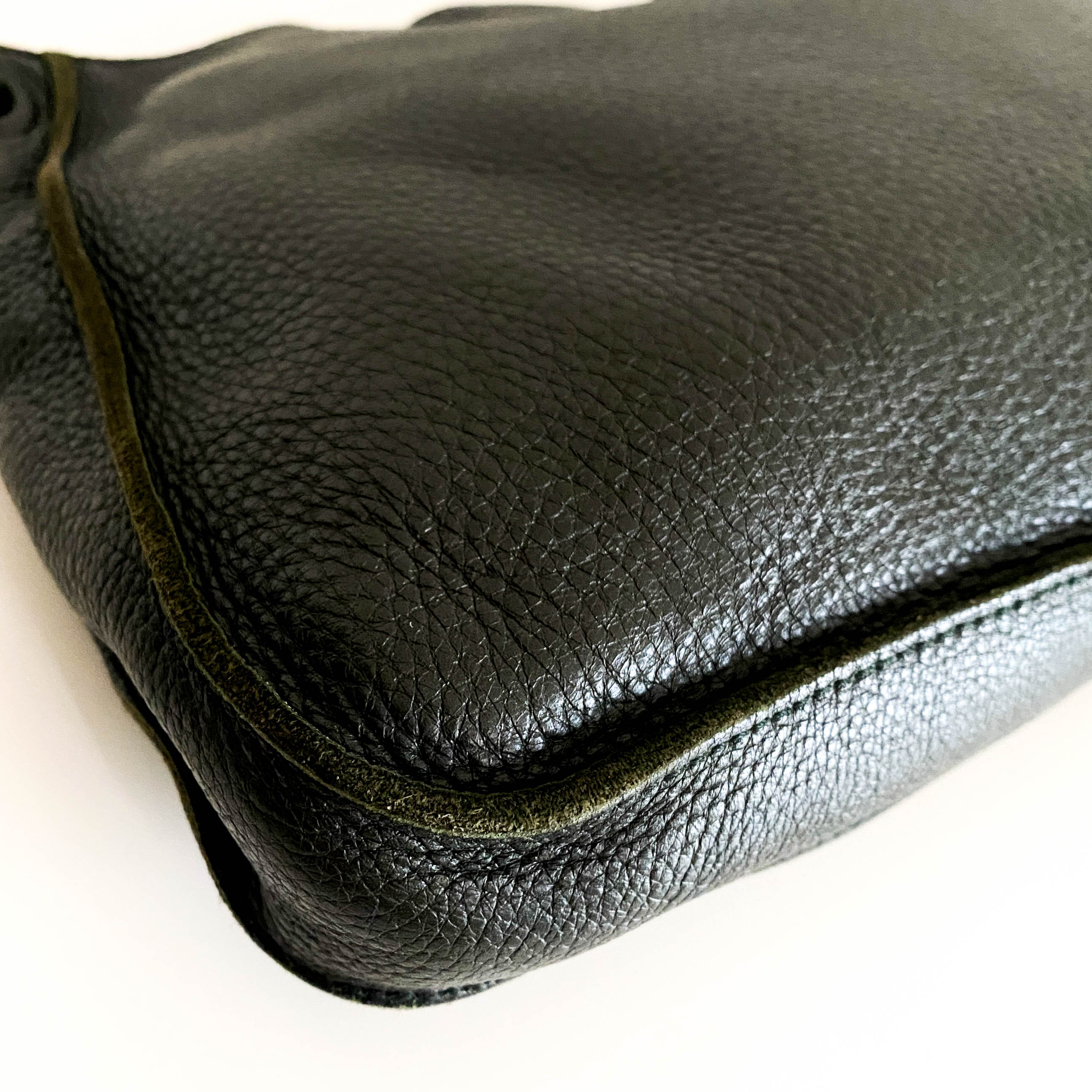 Vintage Black Leather Shoulder Bag