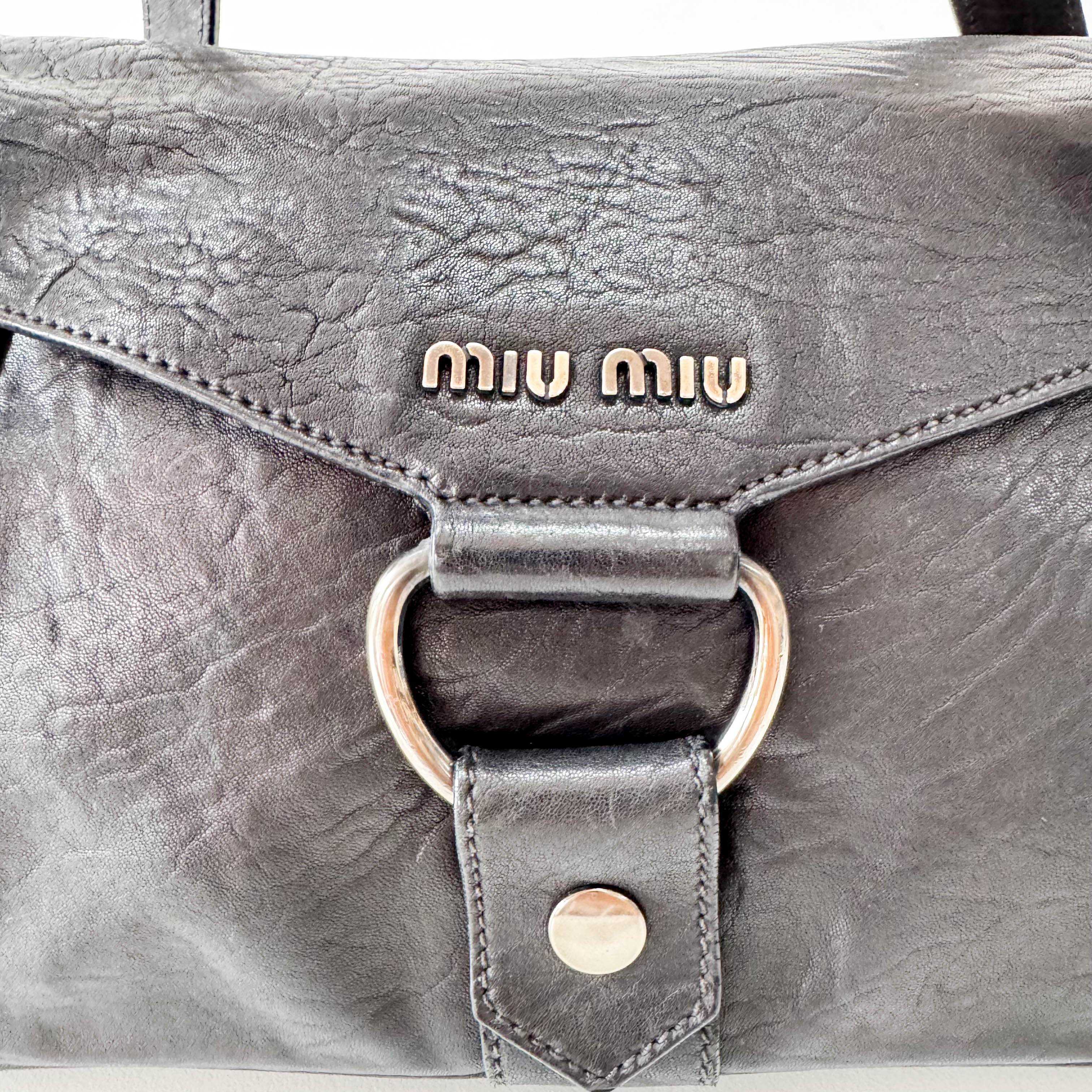 Black Leather Shoulder Bag