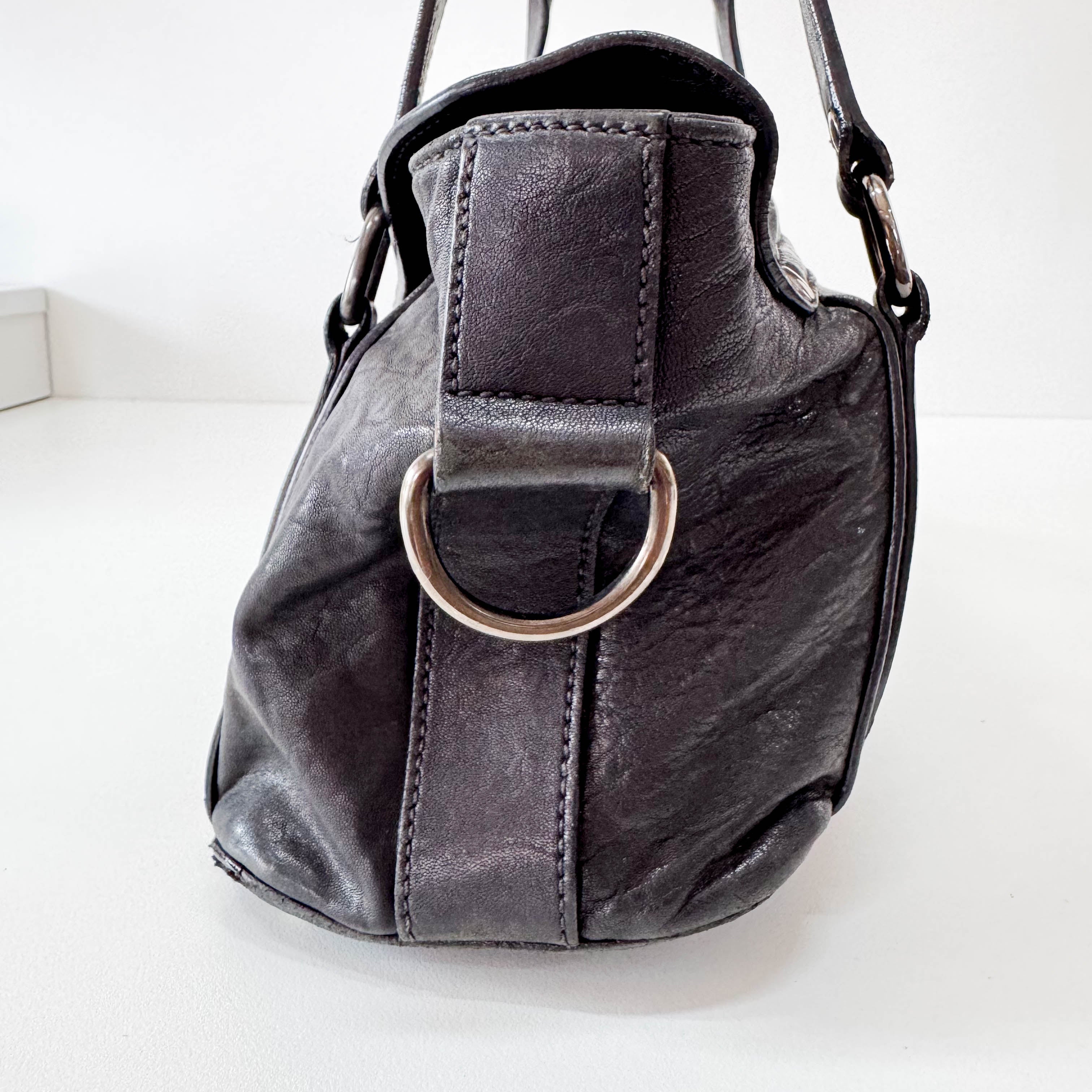 Black Leather Shoulder Bag