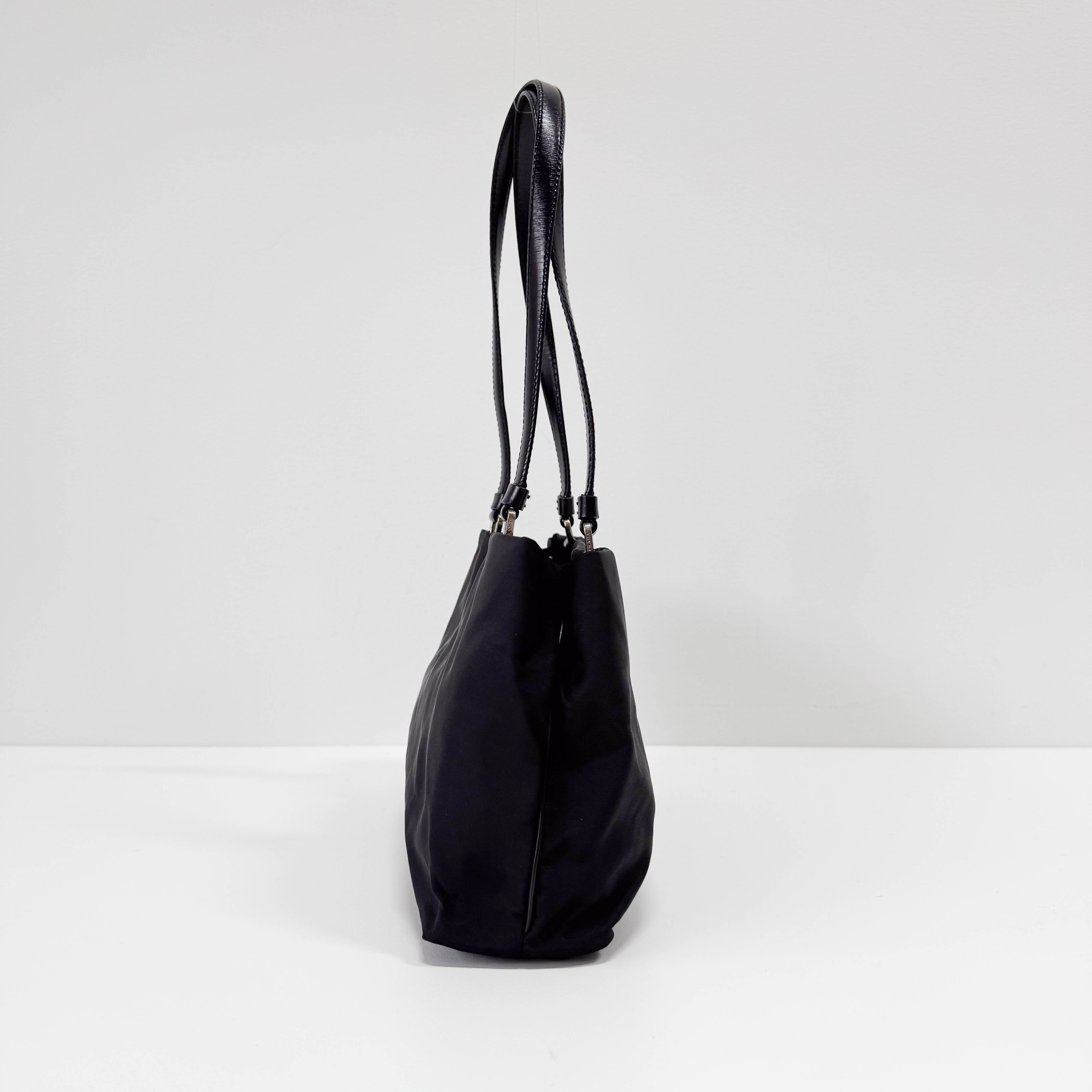 Tessuto Black Nylon Shoulder Bag